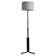Französische Atomic-Stehlampe aus Bronze und Stahl, 1960er Jahre