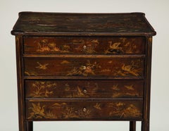 French Aubergine and Gilt Japanned Occasional Table