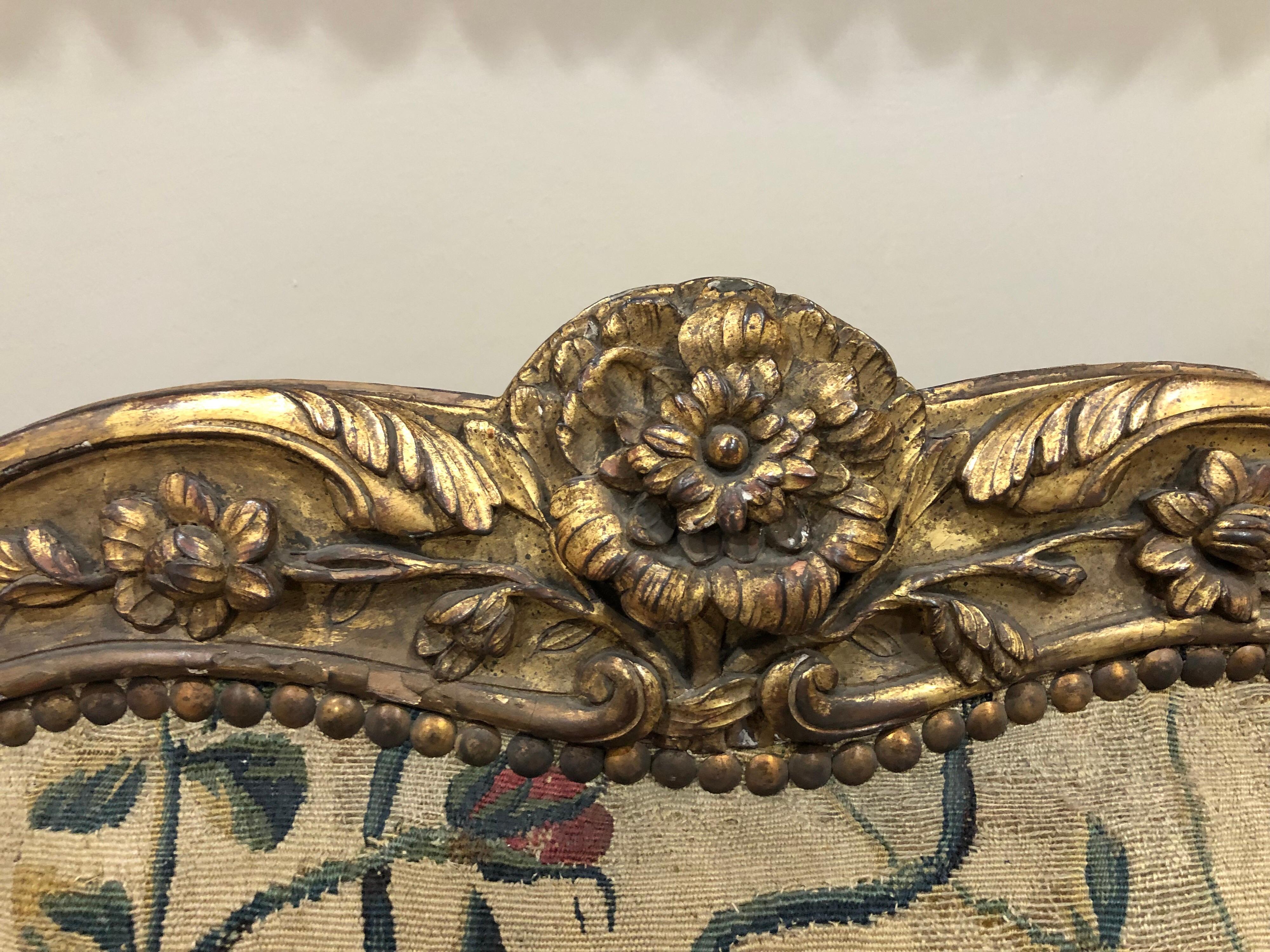 Louis XV French Aubusson Canape, 18th Century For Sale