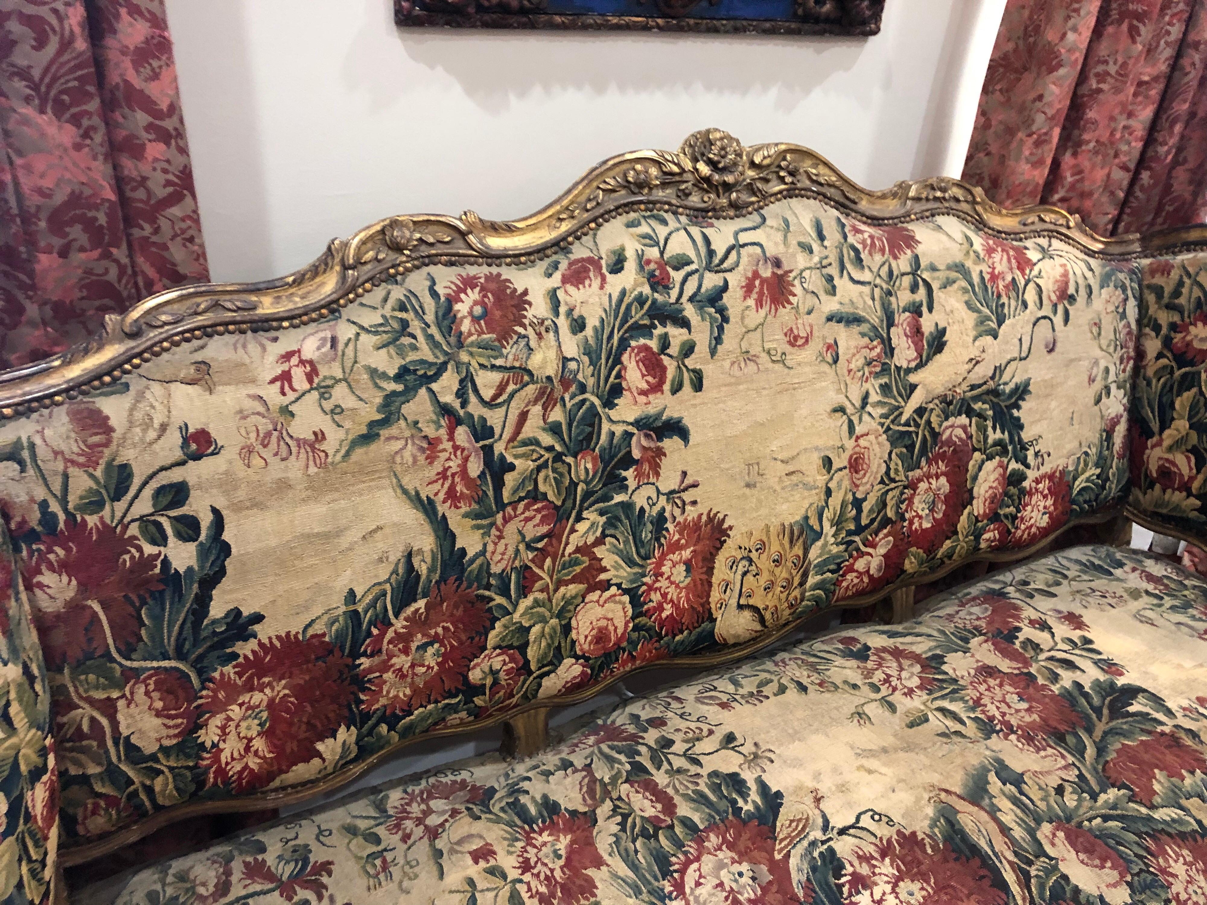 French Aubusson Canape, 18th Century For Sale 2