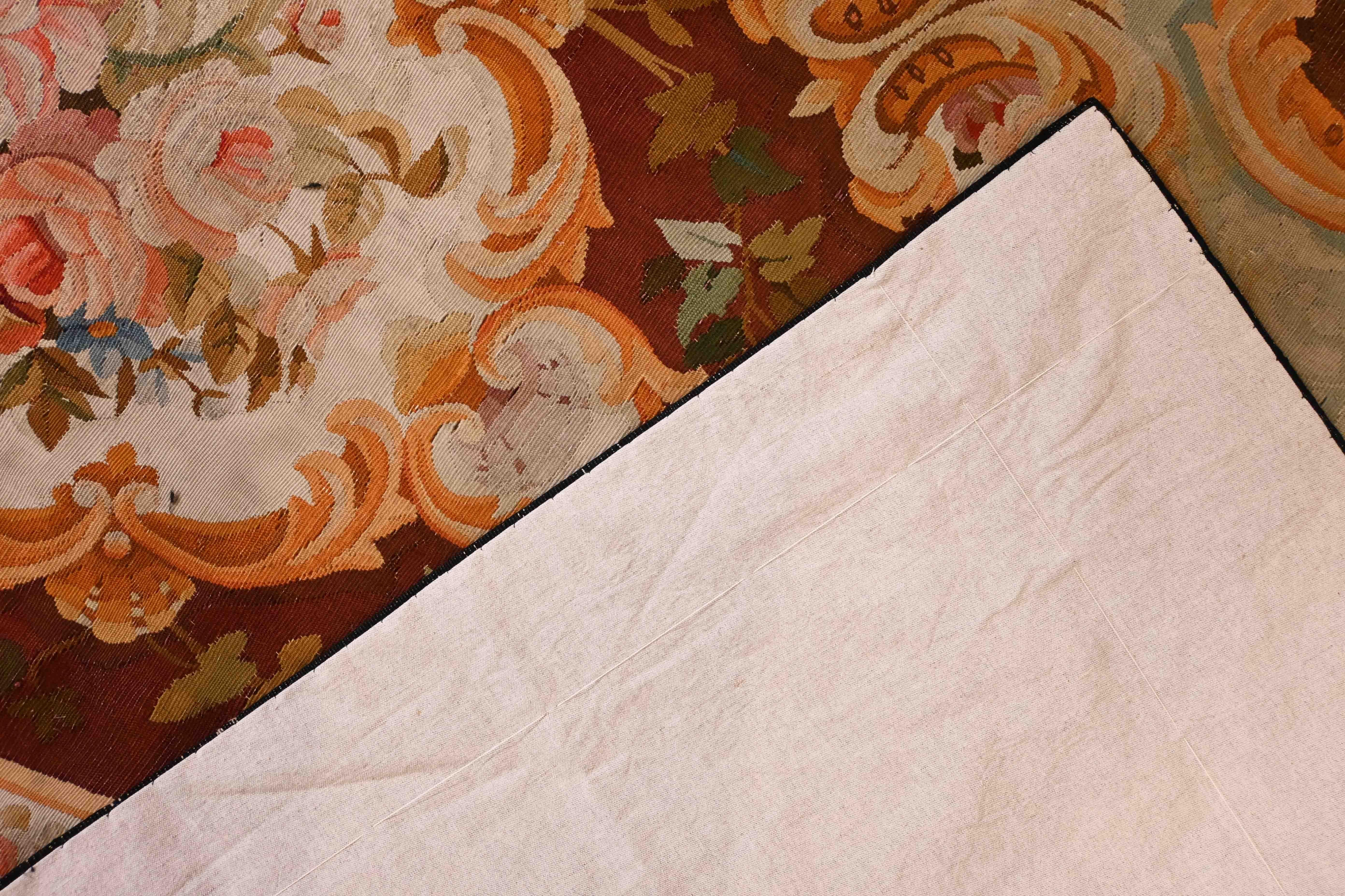 Lana Tappeto Aubusson francese del XIX secolo, stile Napoleone III - 2m20x1m00 - No. 1485 in vendita