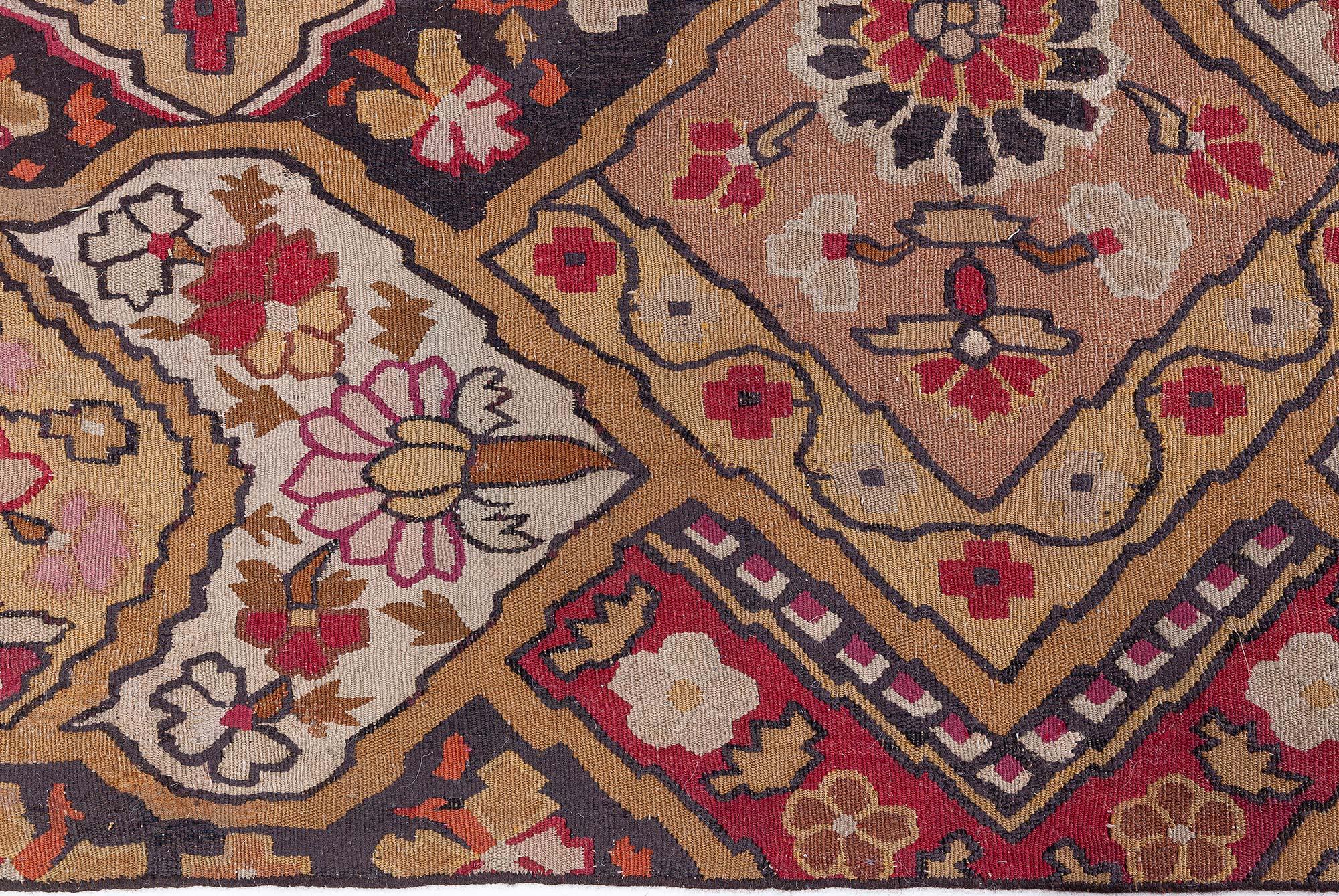Annodato a mano Tappeto Aubusson francese 