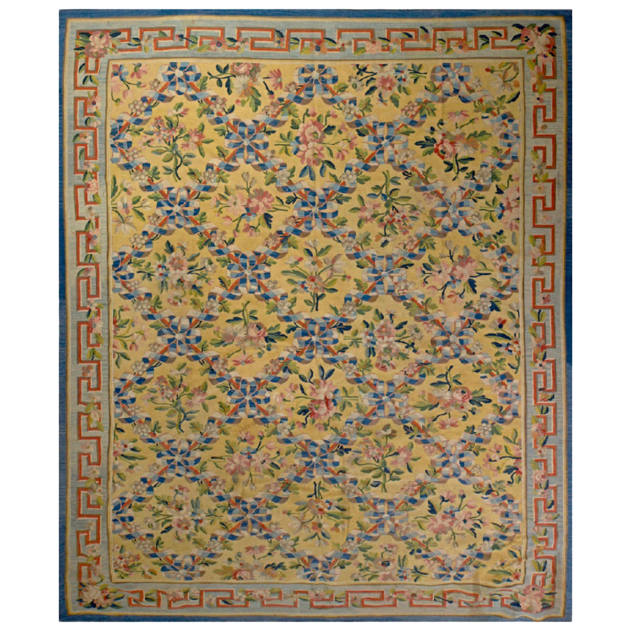 French Aubusson Carpet Style Louis XVI For Sale