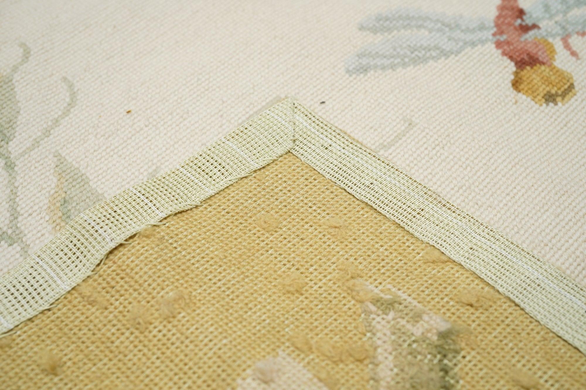 Französischer Teppich im Aubusson-Design 10' x 14' im Angebot 5