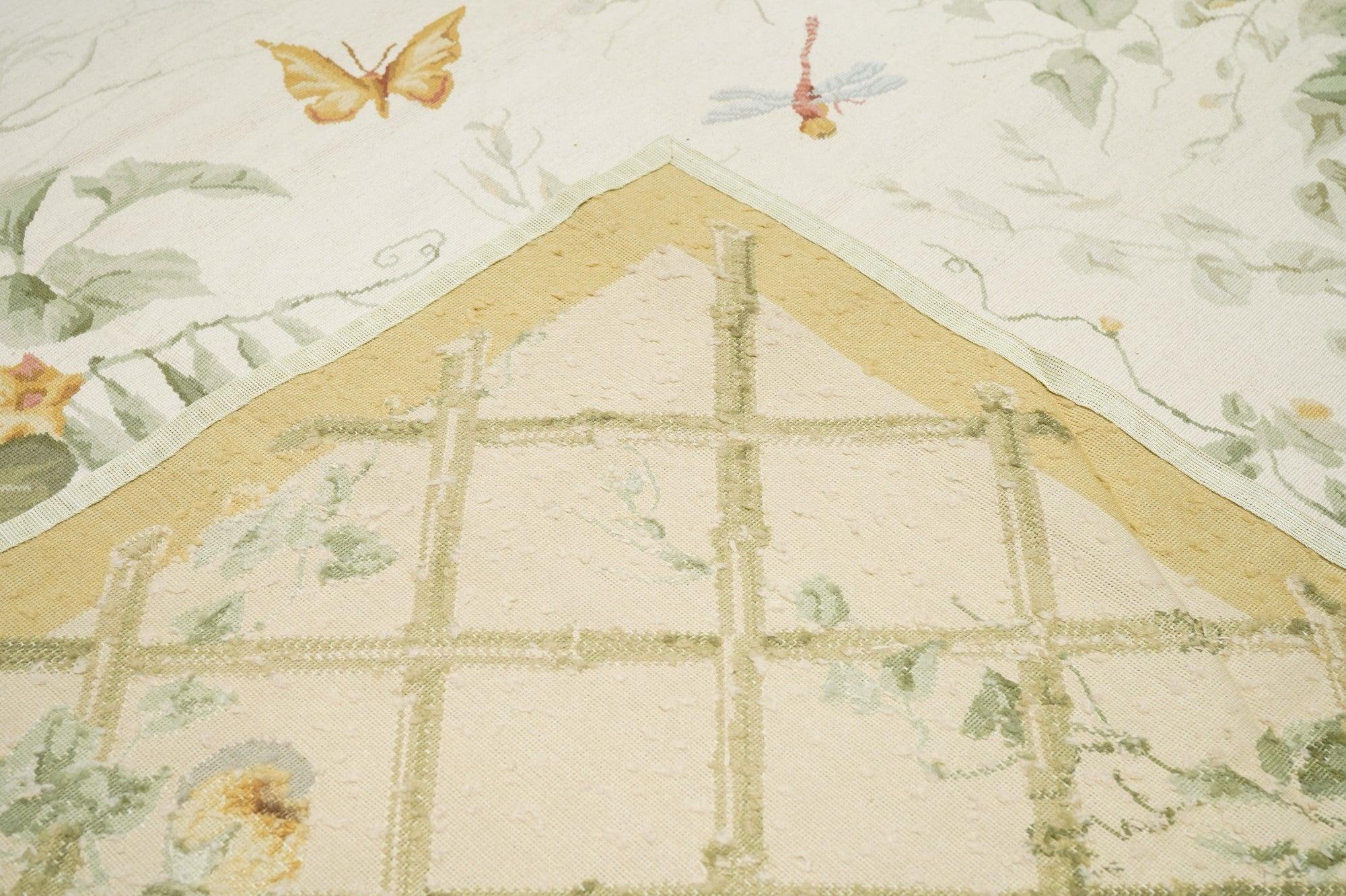 Französischer Teppich im Aubusson-Design 10' x 14' im Angebot 6