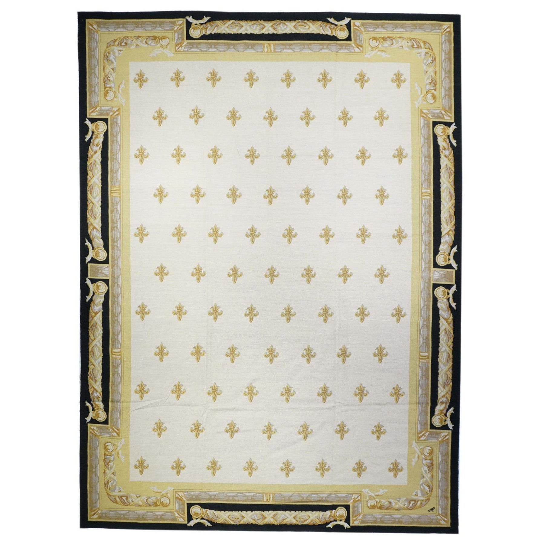 Französischer Teppich im Aubusson-Design 10' x 14'