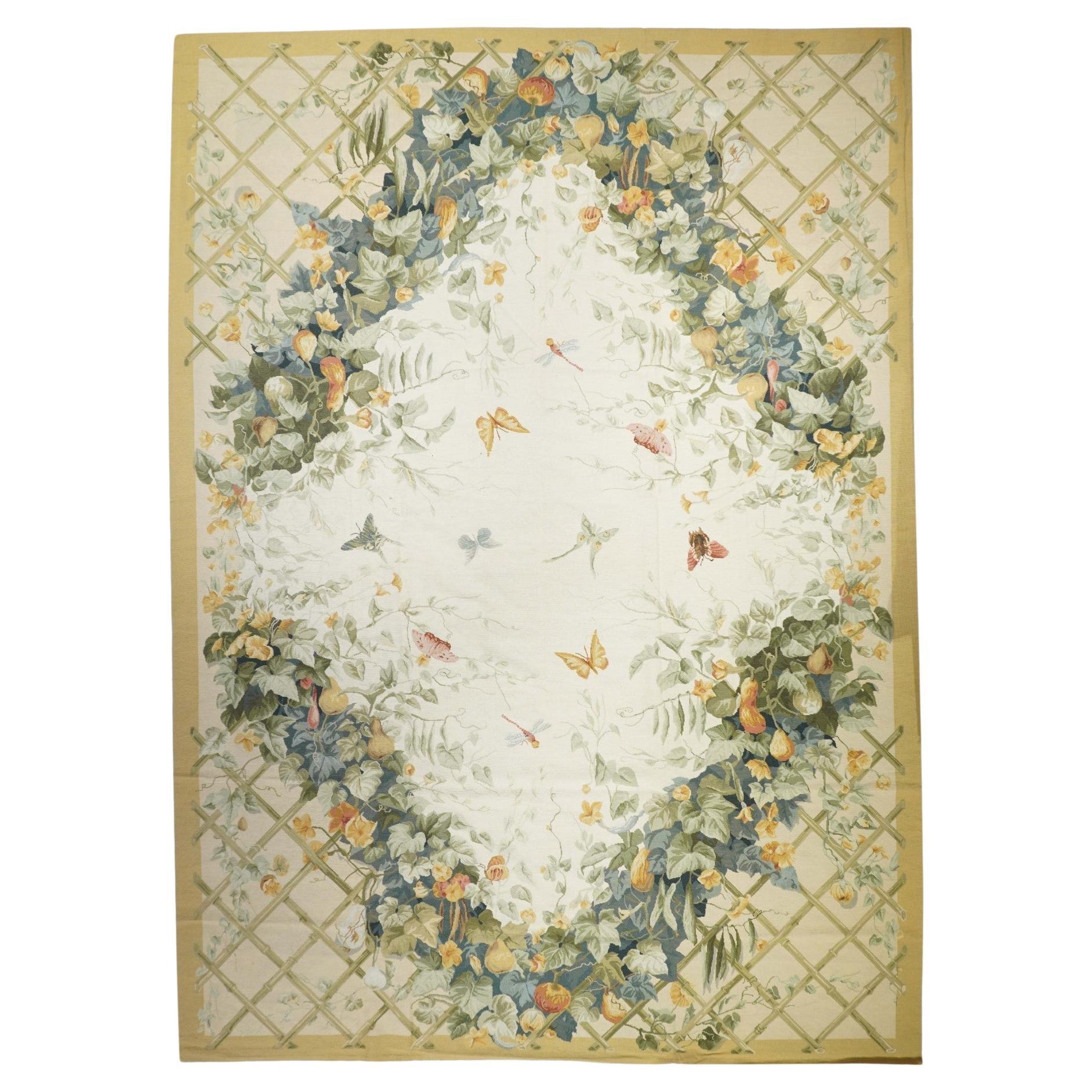 Französischer Teppich im Aubusson-Design 10' x 14'