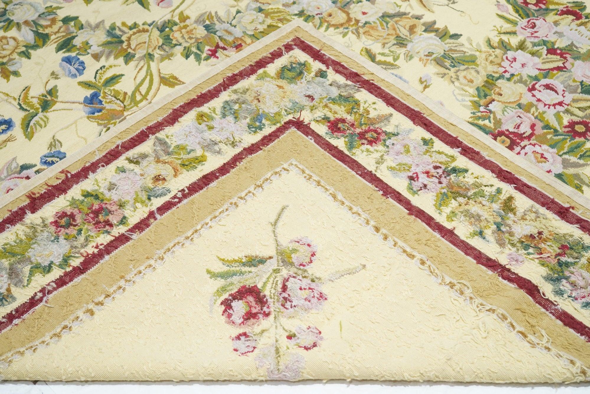 Francese Tappeto francese Aubusson Design 10'0'' x 14'0'' in vendita