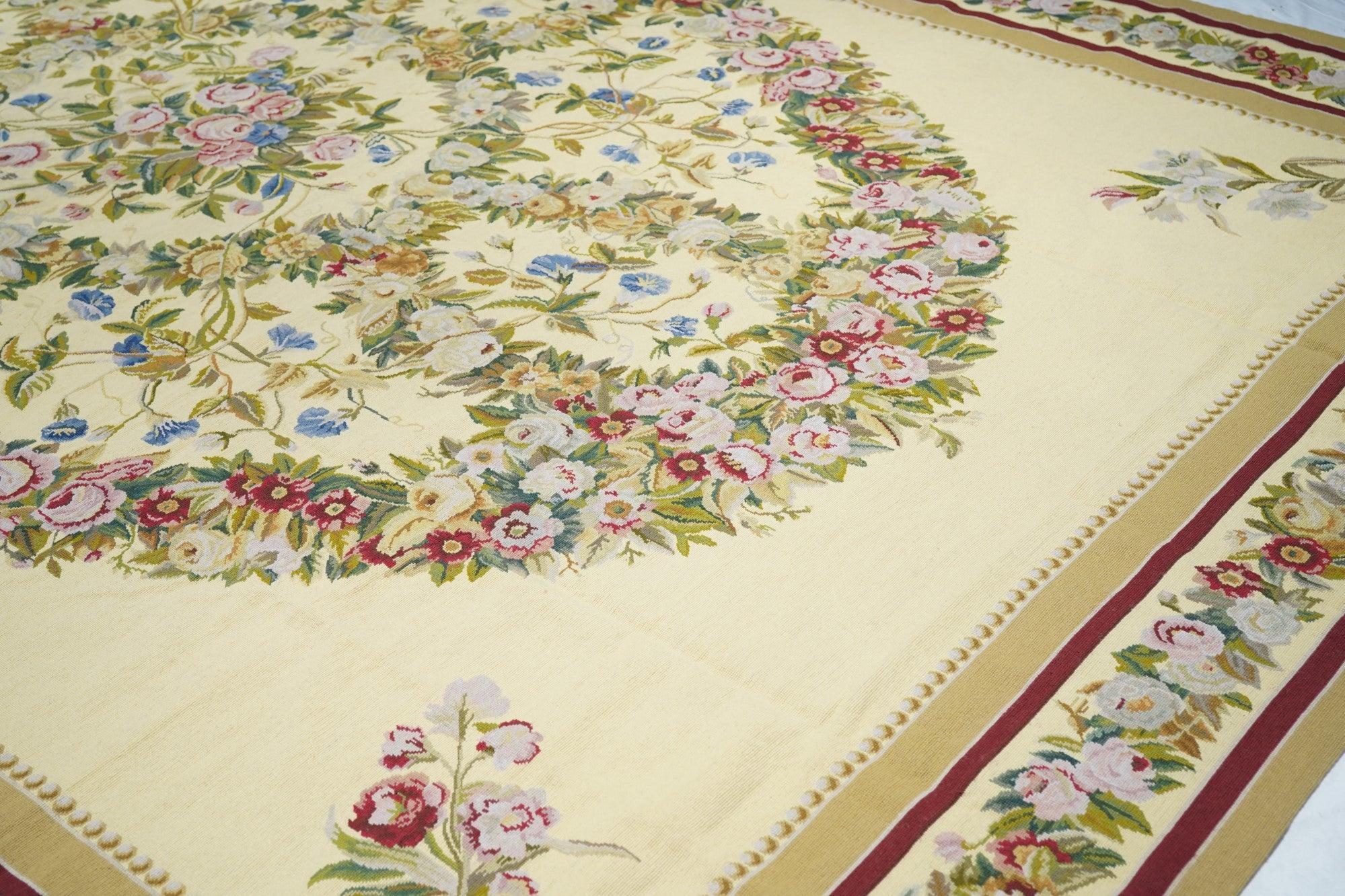 Lana Tappeto francese Aubusson Design 10'0'' x 14'0'' in vendita