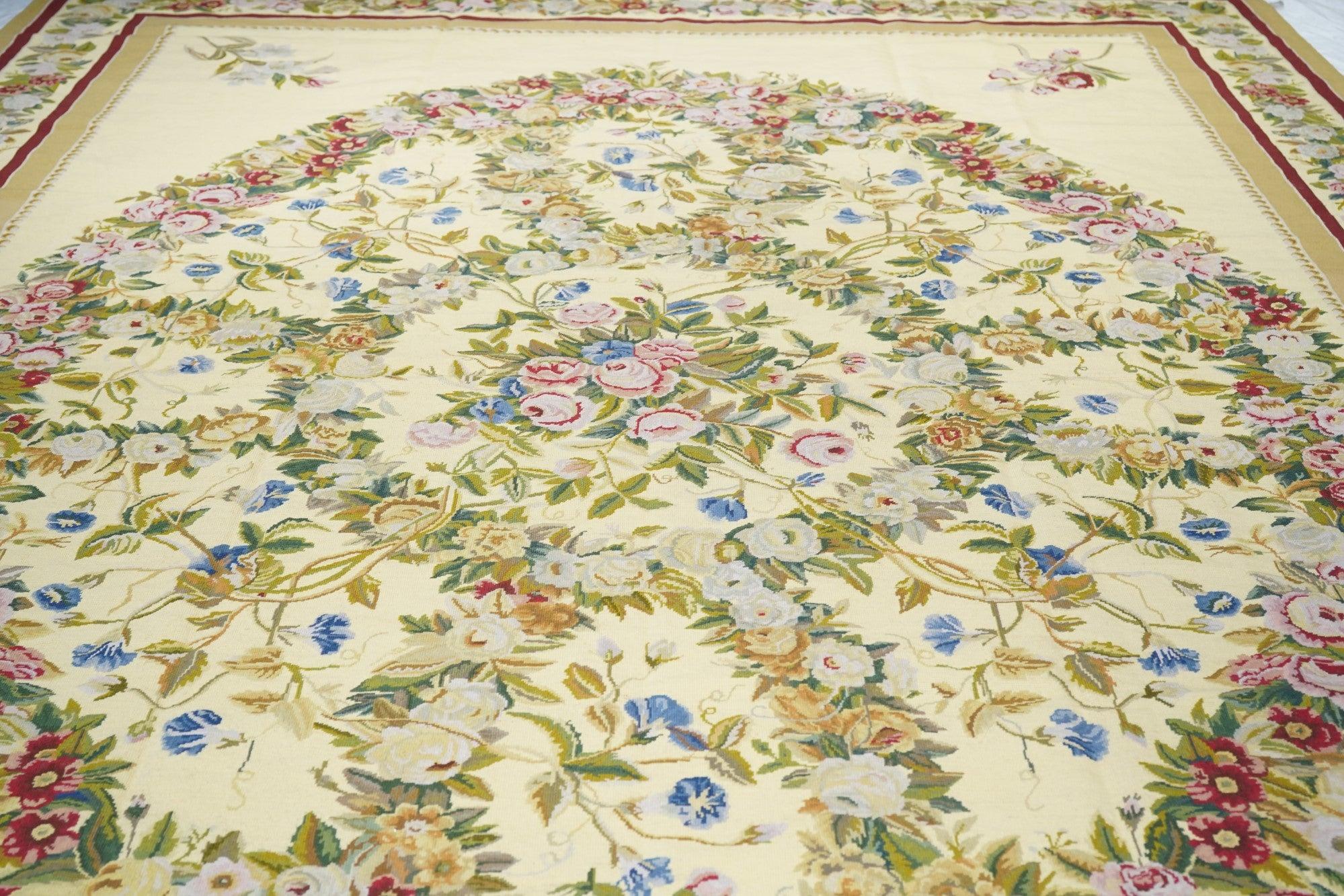 Tappeto francese Aubusson Design 10'0'' x 14'0'' in vendita 2