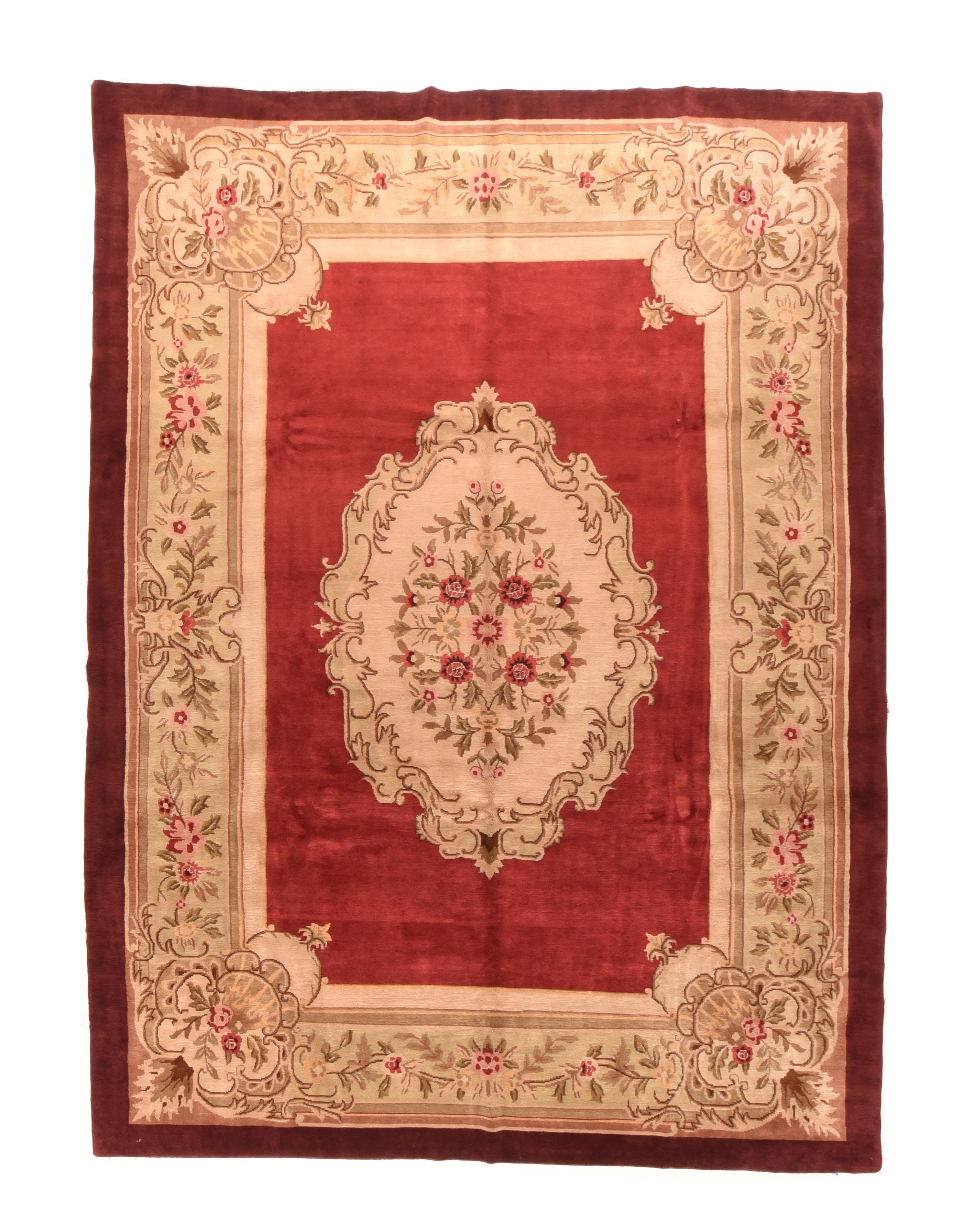 Mid-20th Century French Aubusson Design Rug 10'0'' x 14'3'' For Sale