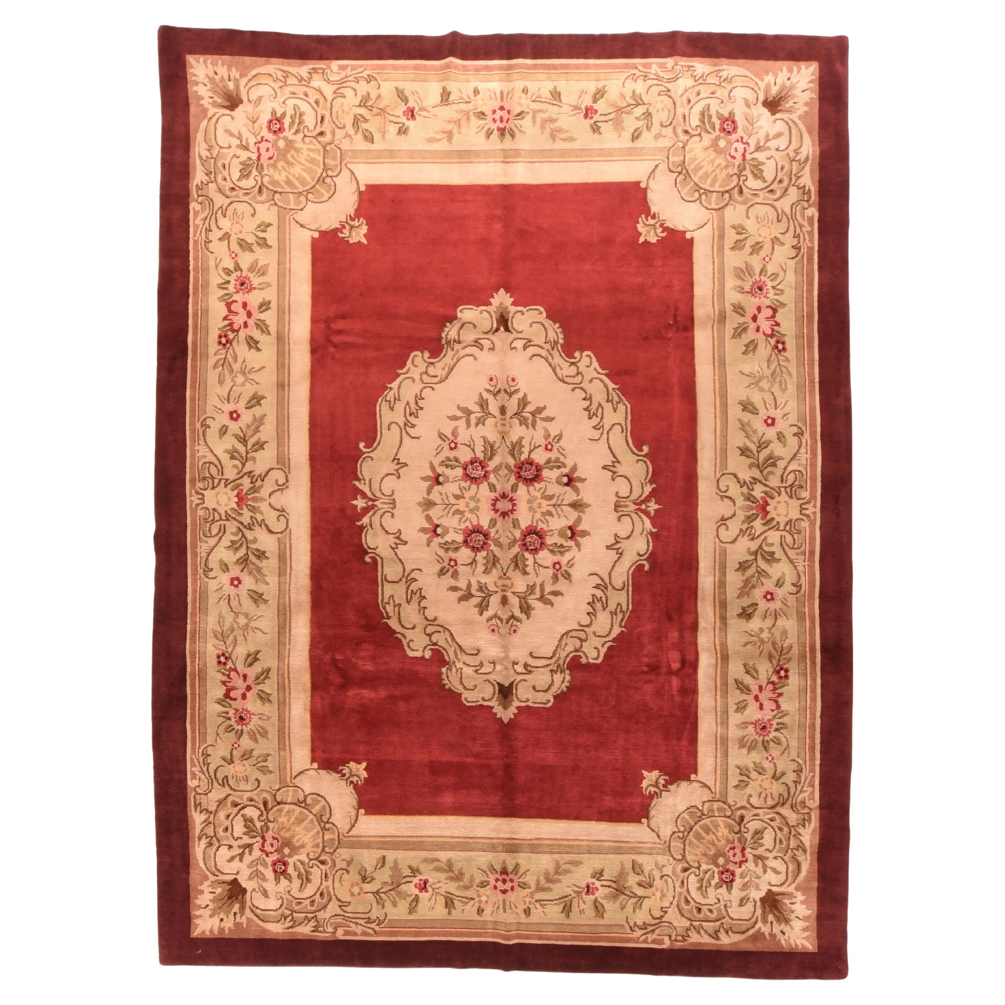 French Aubusson Design Rug 10'0'' x 14'3'' For Sale