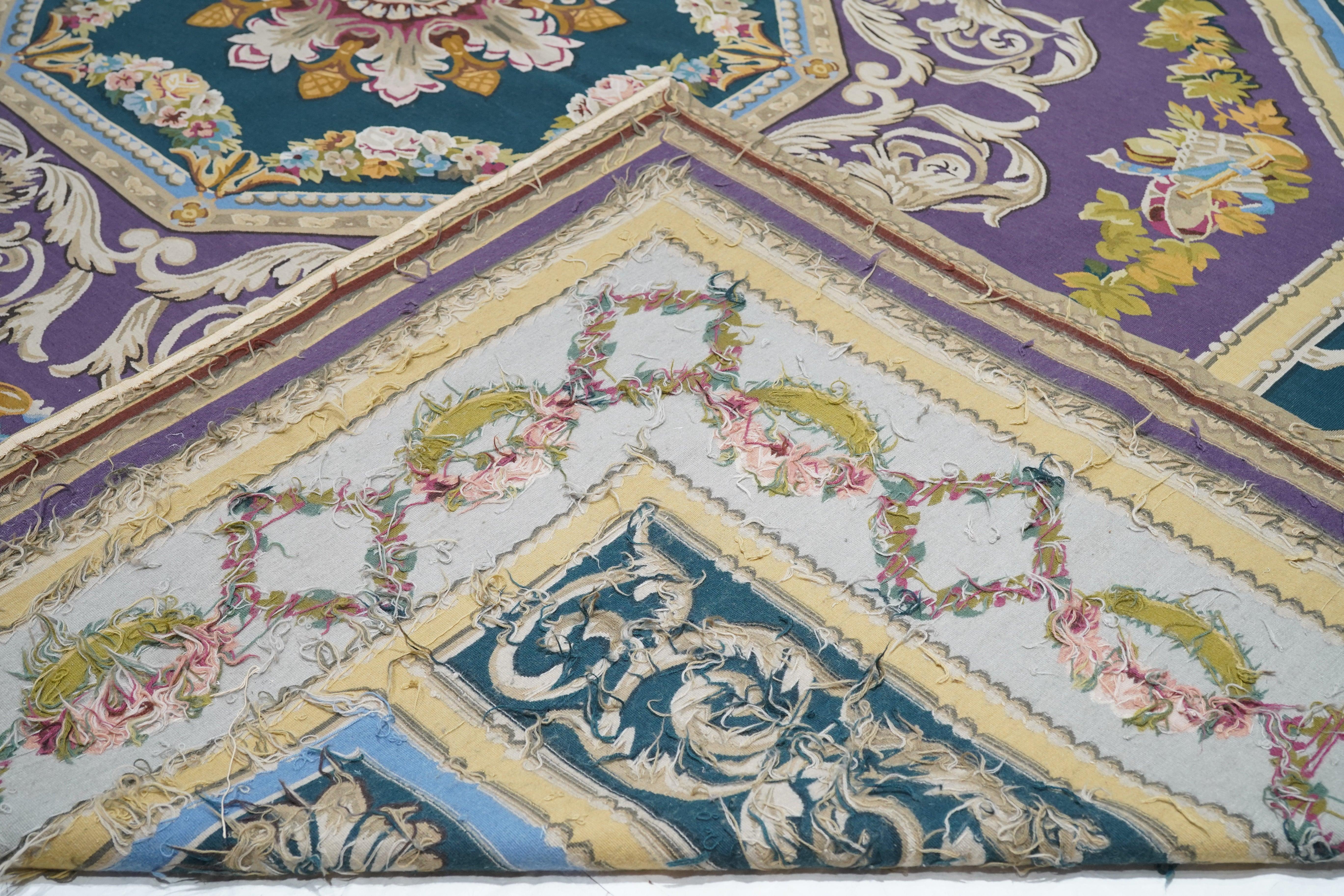 French Aubusson Design Rug 12'0'' x 15'0'' For Sale 6