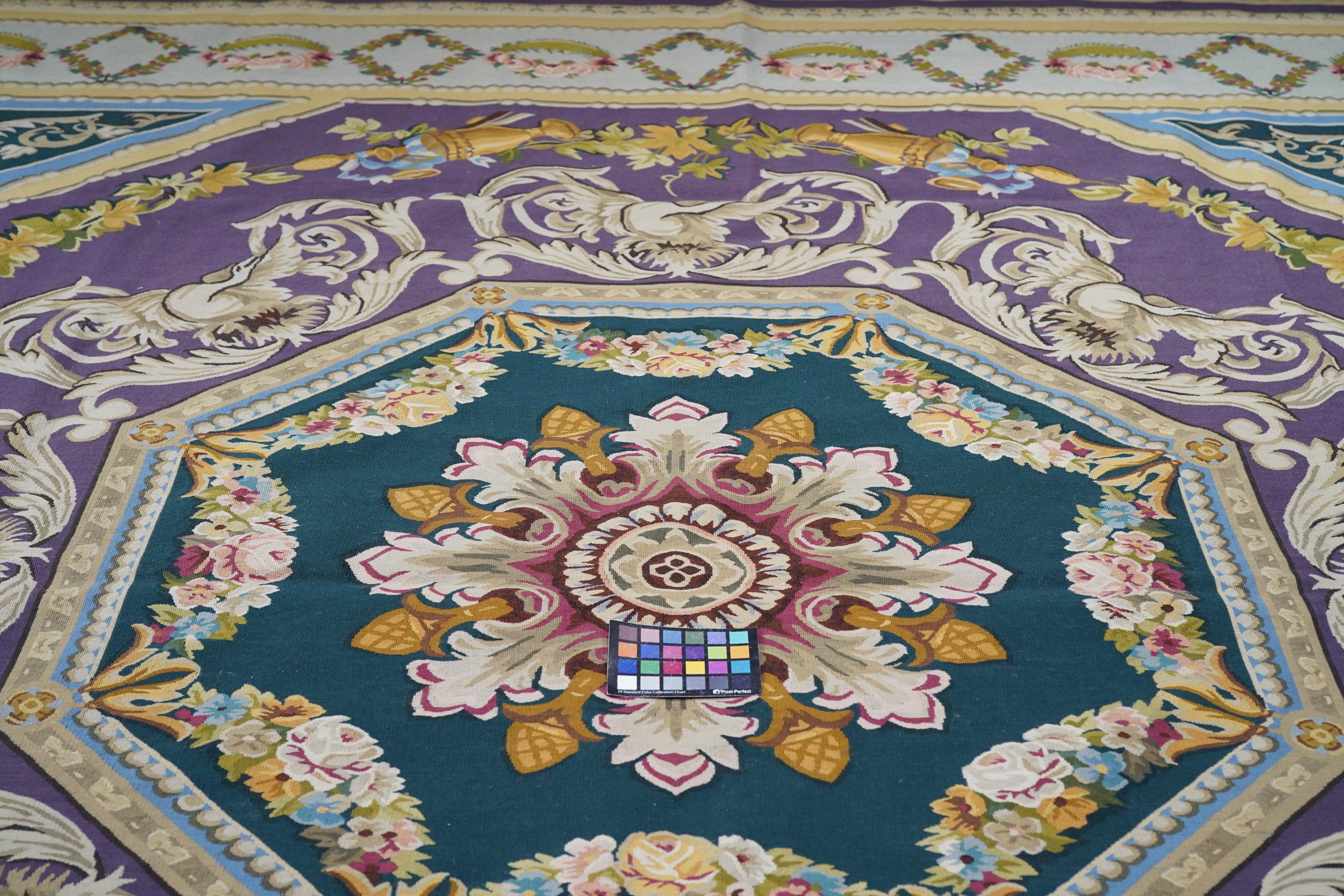 French Aubusson Design Rug 12'0'' x 15'0'' For Sale 4