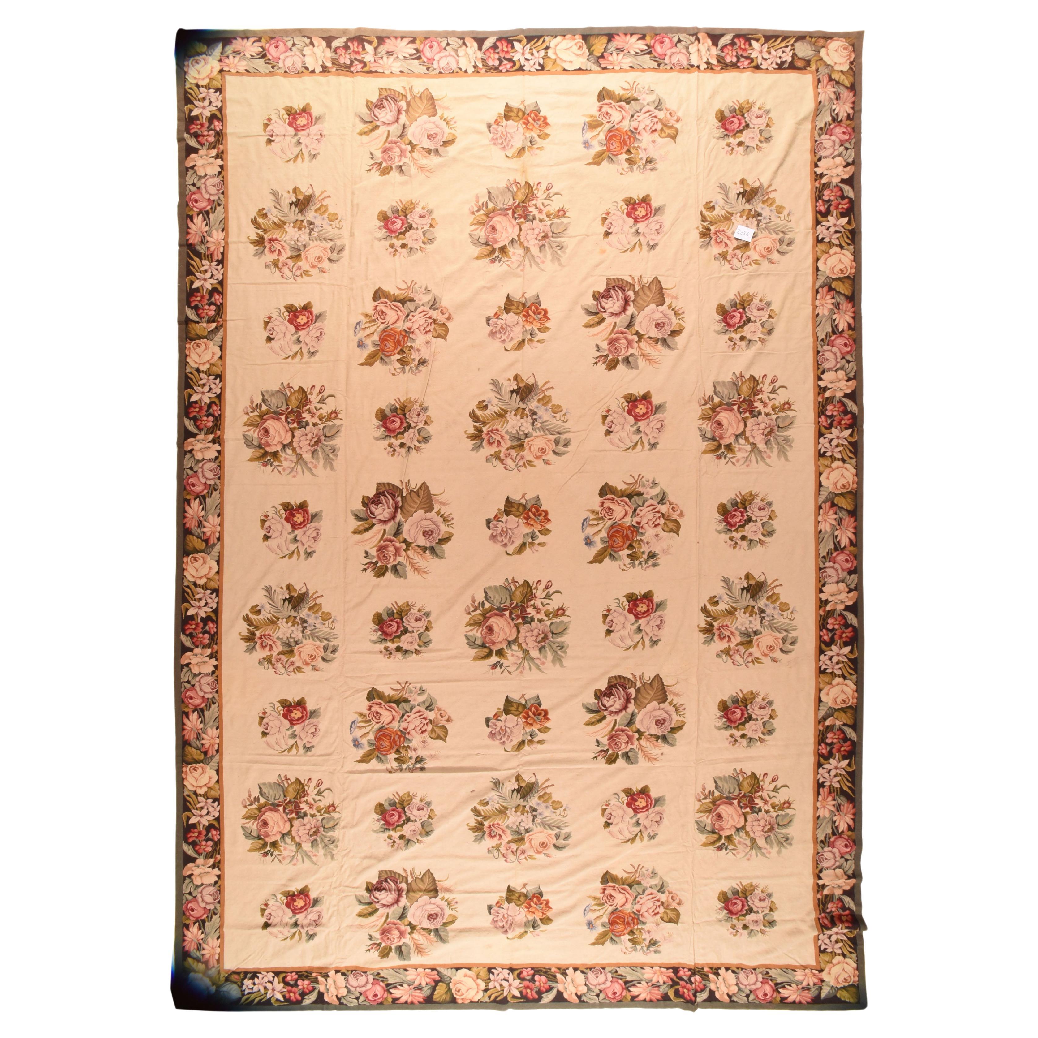 Alfombra francesa de diseño Aubusson 13'0" x 20'6''