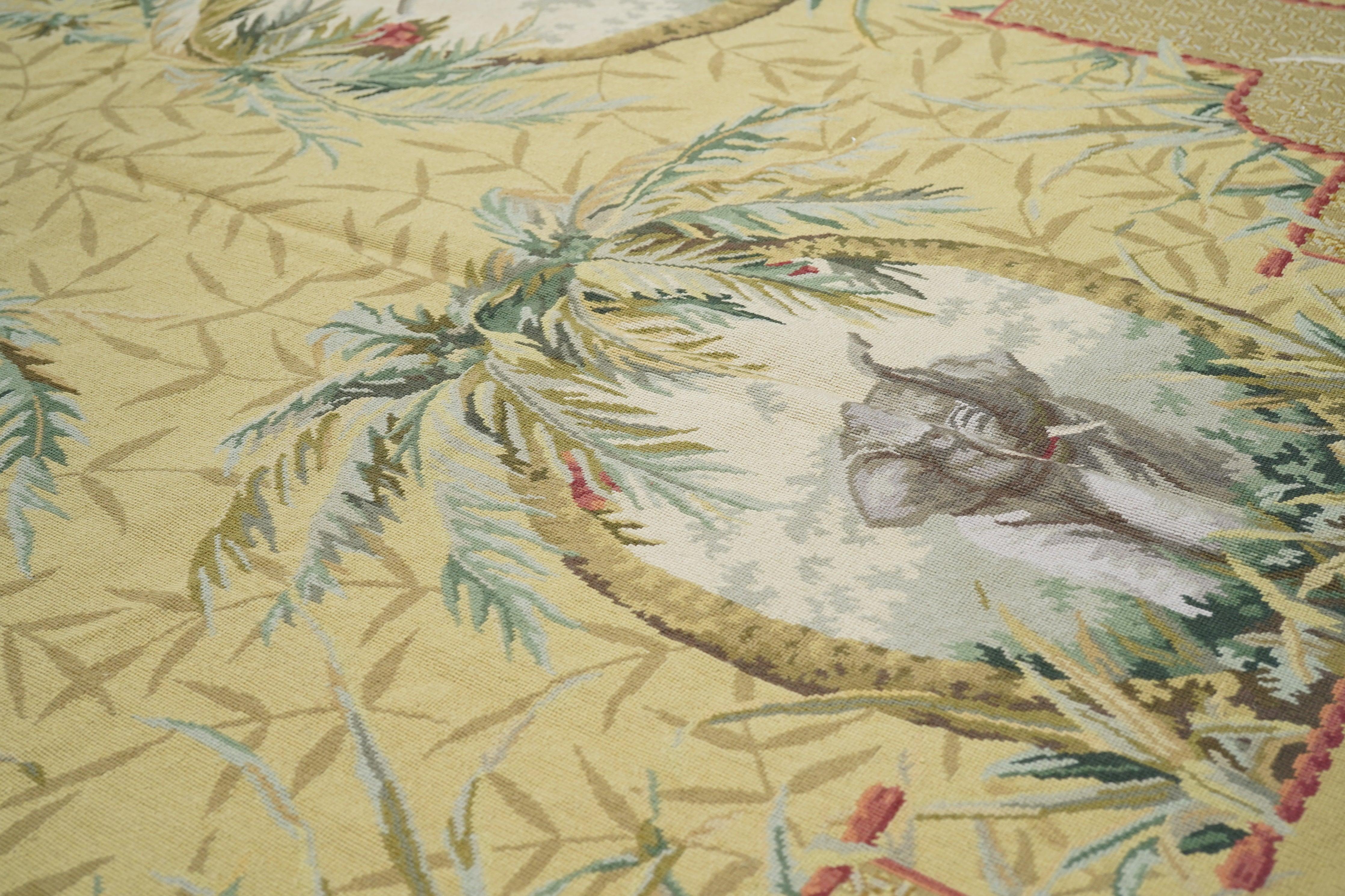 French Aubusson Design Rug 5'10'' x 9'0