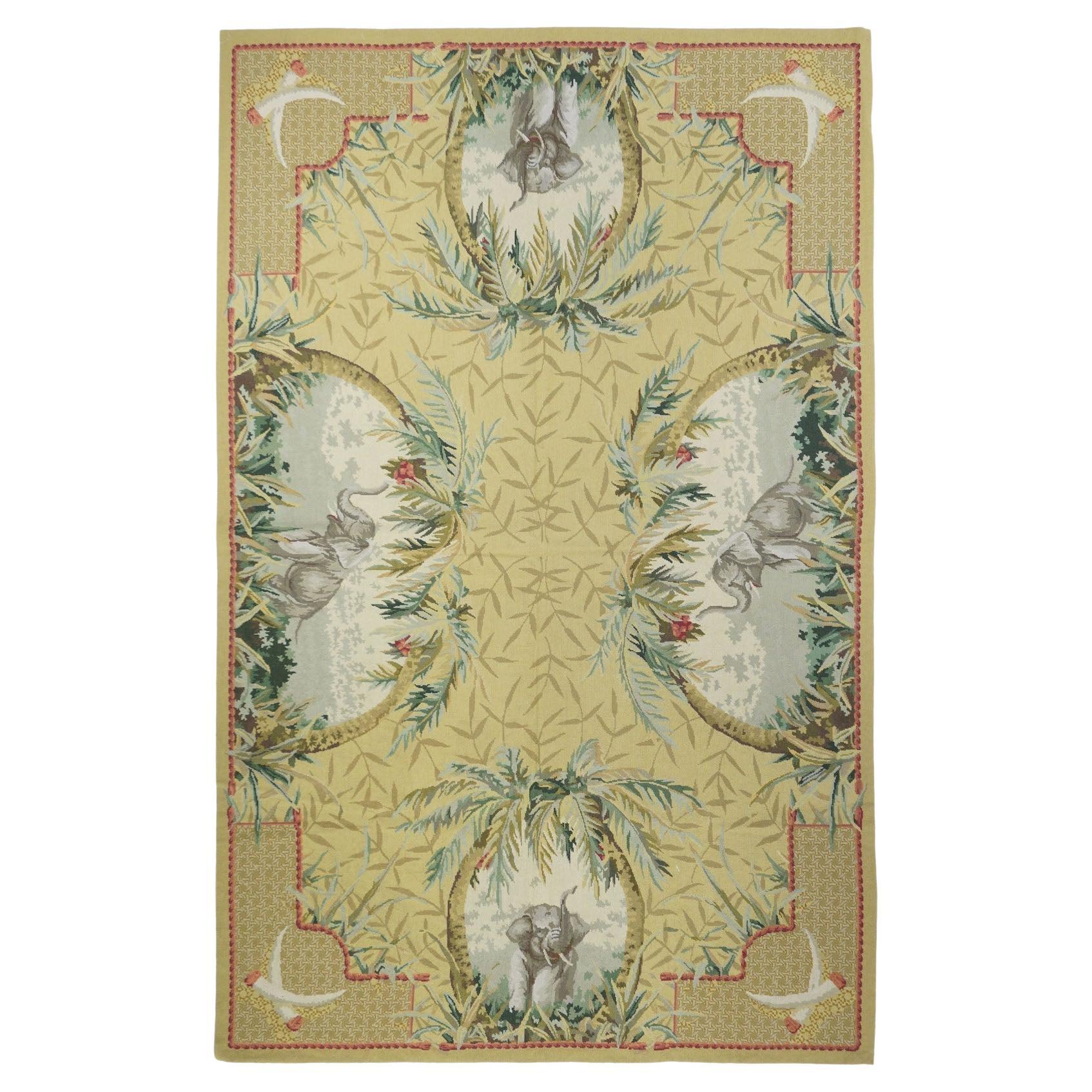 French Aubusson Design Rug 5'10'' x 9'0"