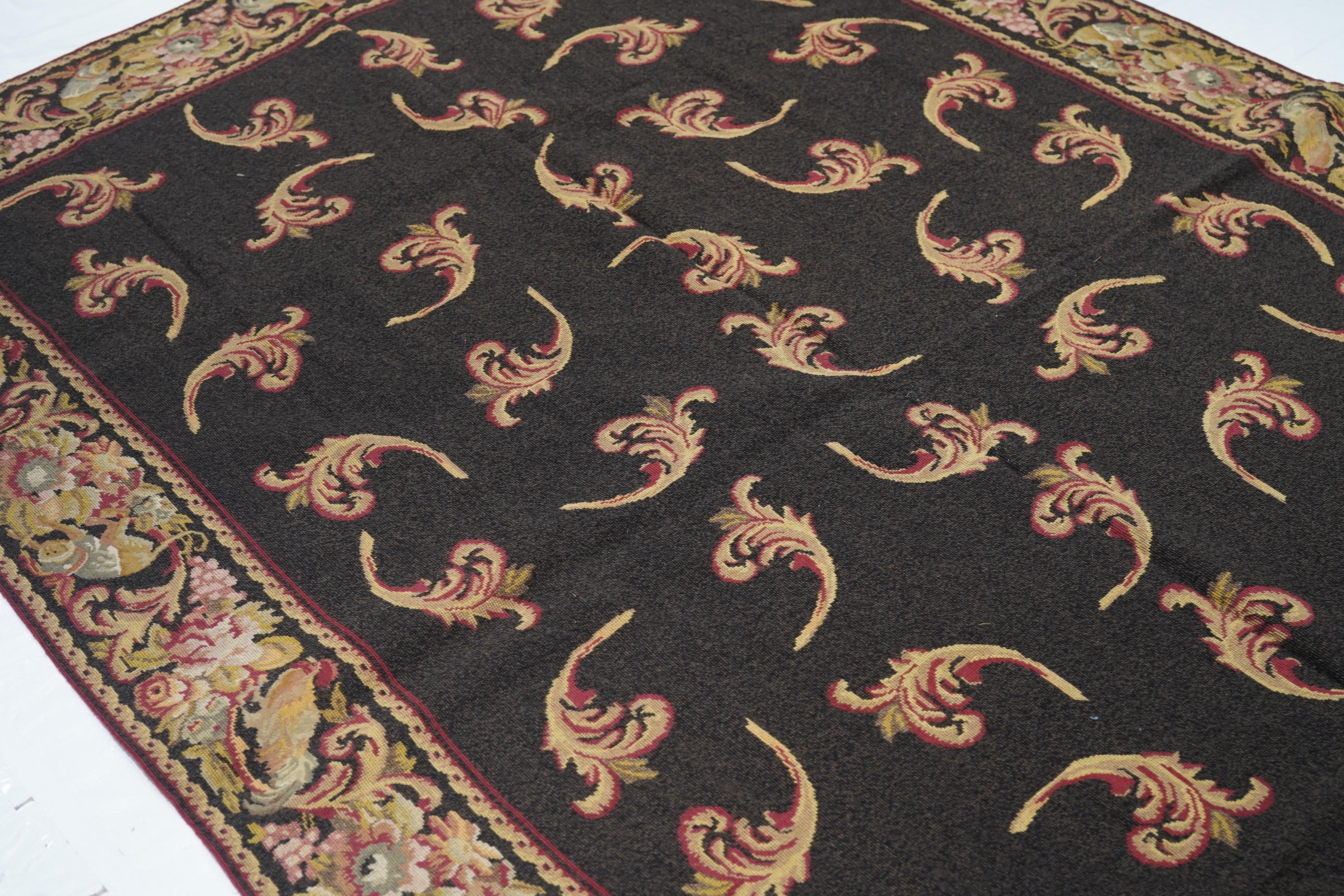 Französischer Teppich im Aubusson-Design 5'11'' x 8'11'' (21. Jahrhundert und zeitgenössisch) im Angebot