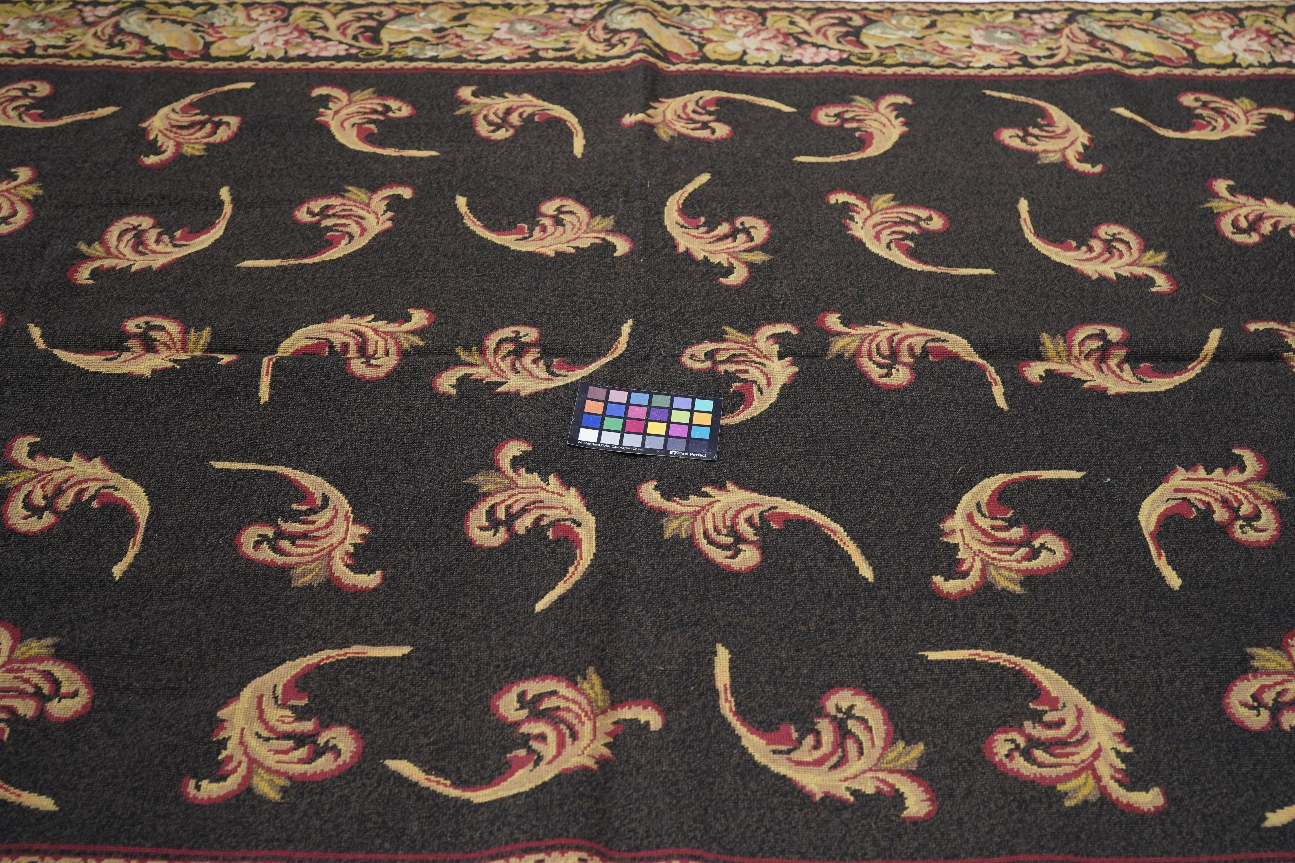 Französischer Teppich im Aubusson-Design 5'11'' x 8'11'' im Angebot 1