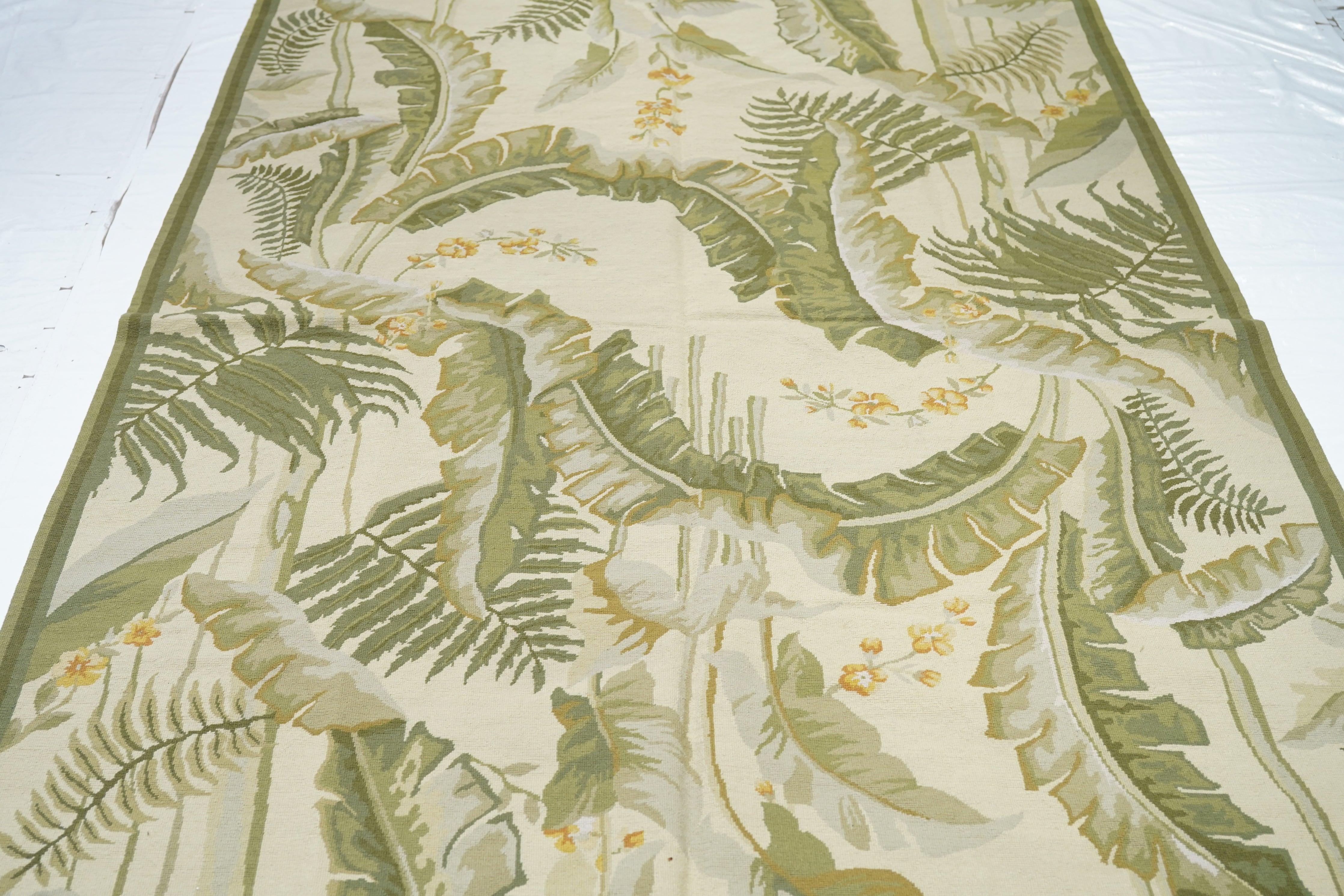 French Aubusson Design Rug 5'11'' x 8'11'' For Sale 1