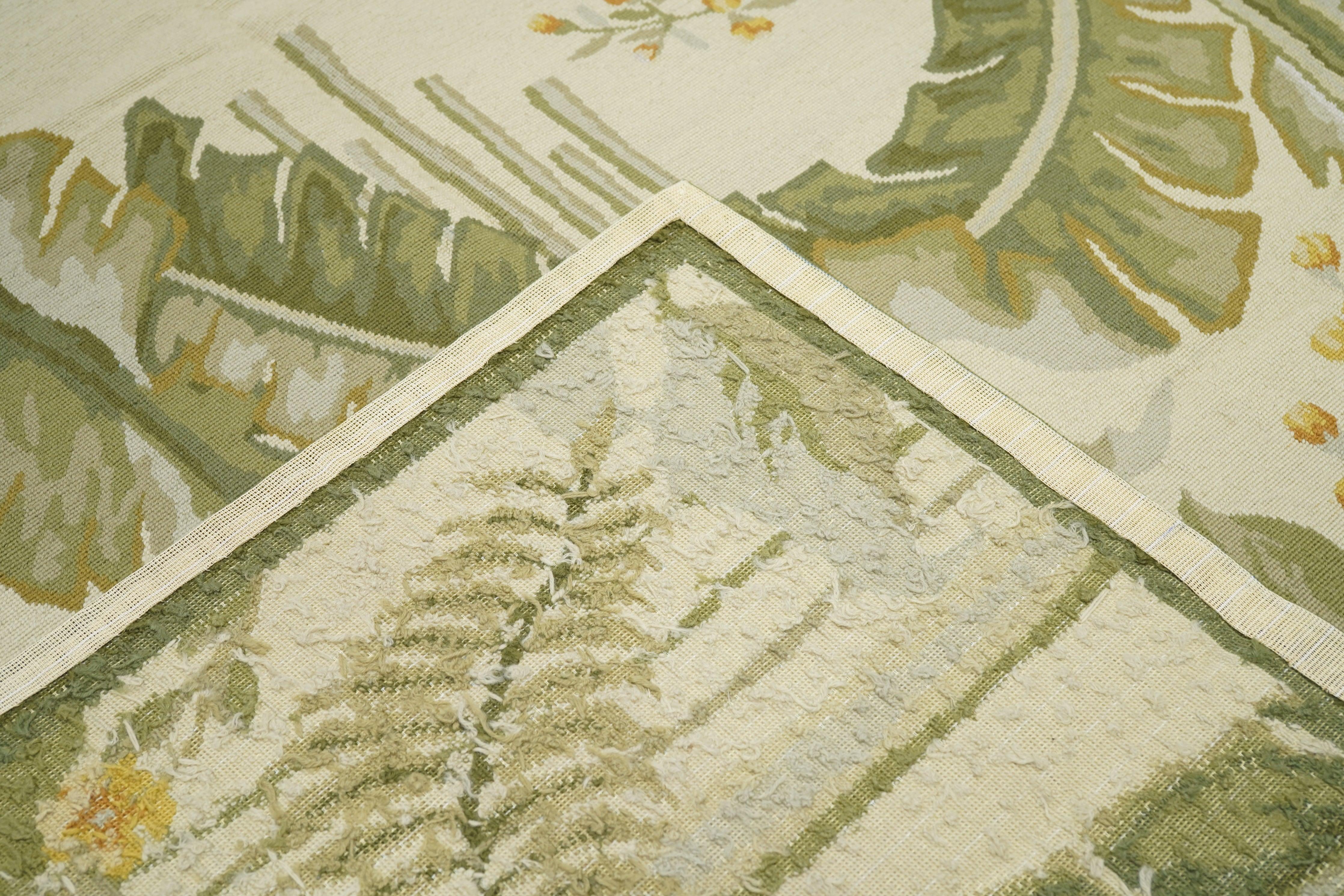 French Aubusson Design Rug 5'11'' x 8'11'' For Sale 3