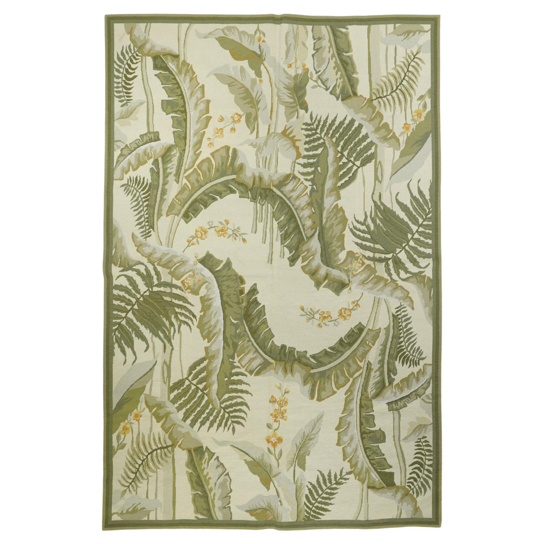 French Aubusson Design Rug 5'11'' x 8'11'' For Sale