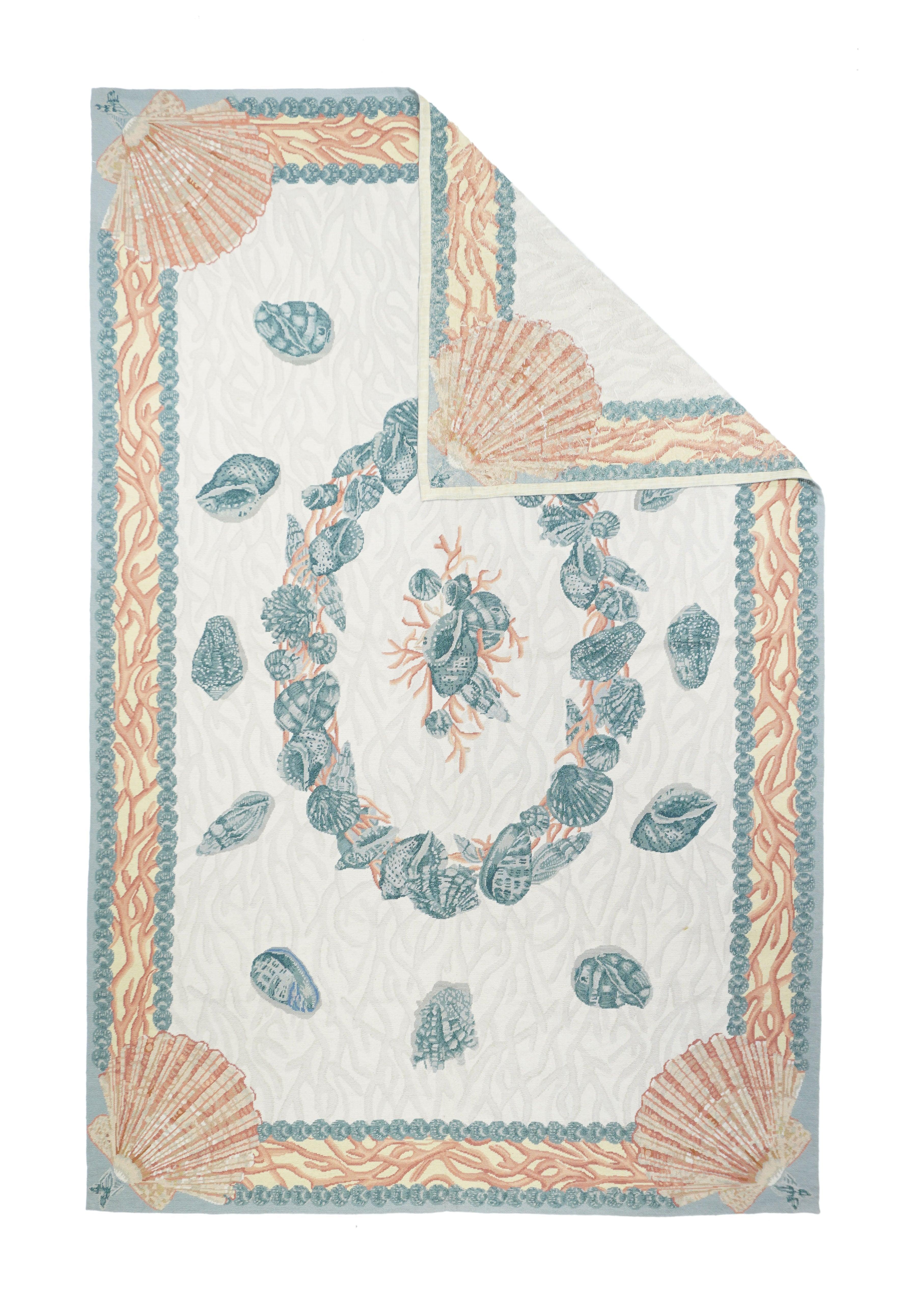 Französisch Aubusson Design Teppich 5'11'' x 9'0