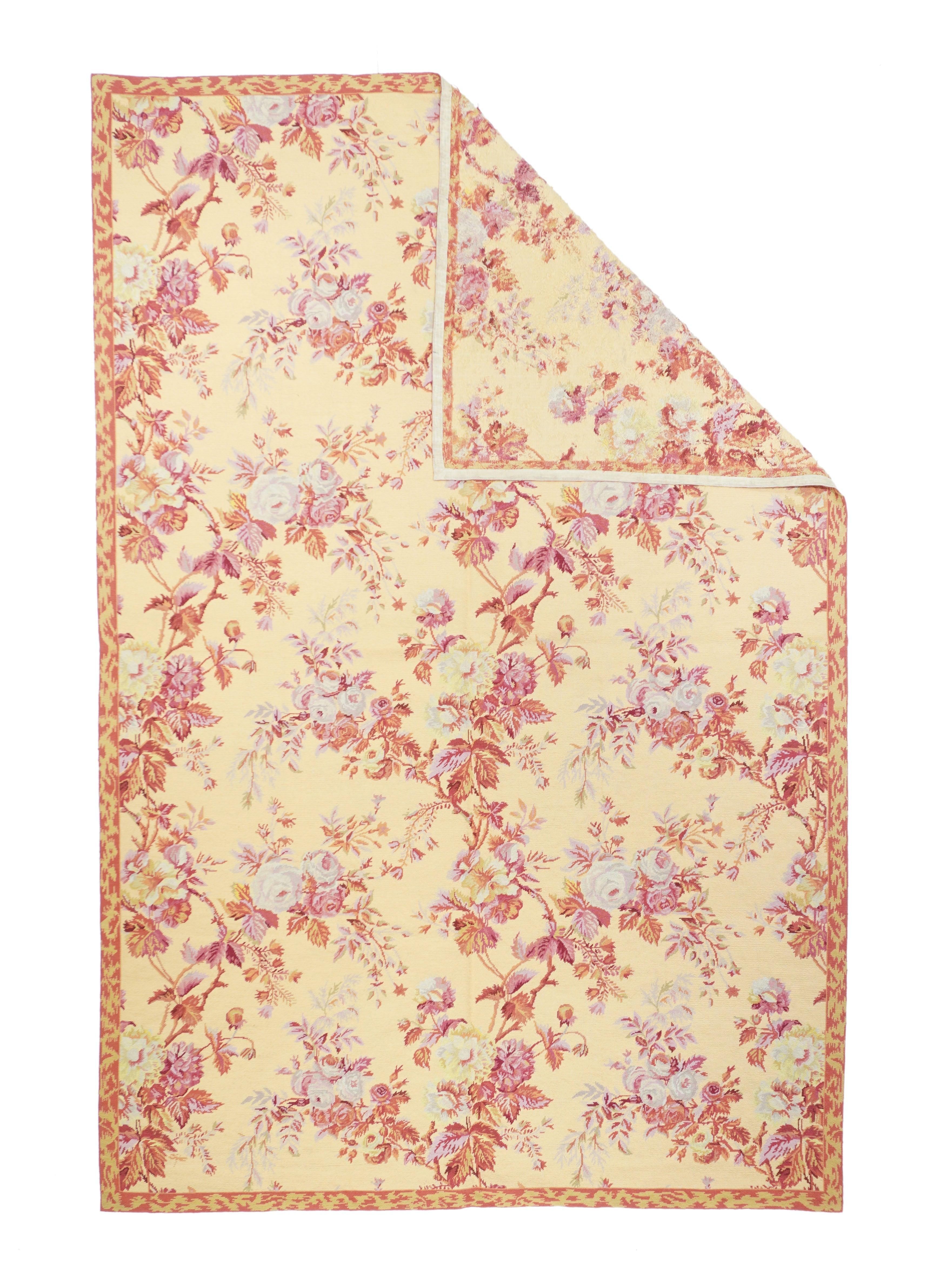 French Aubusson Design Rug 5'11'' x 9'0