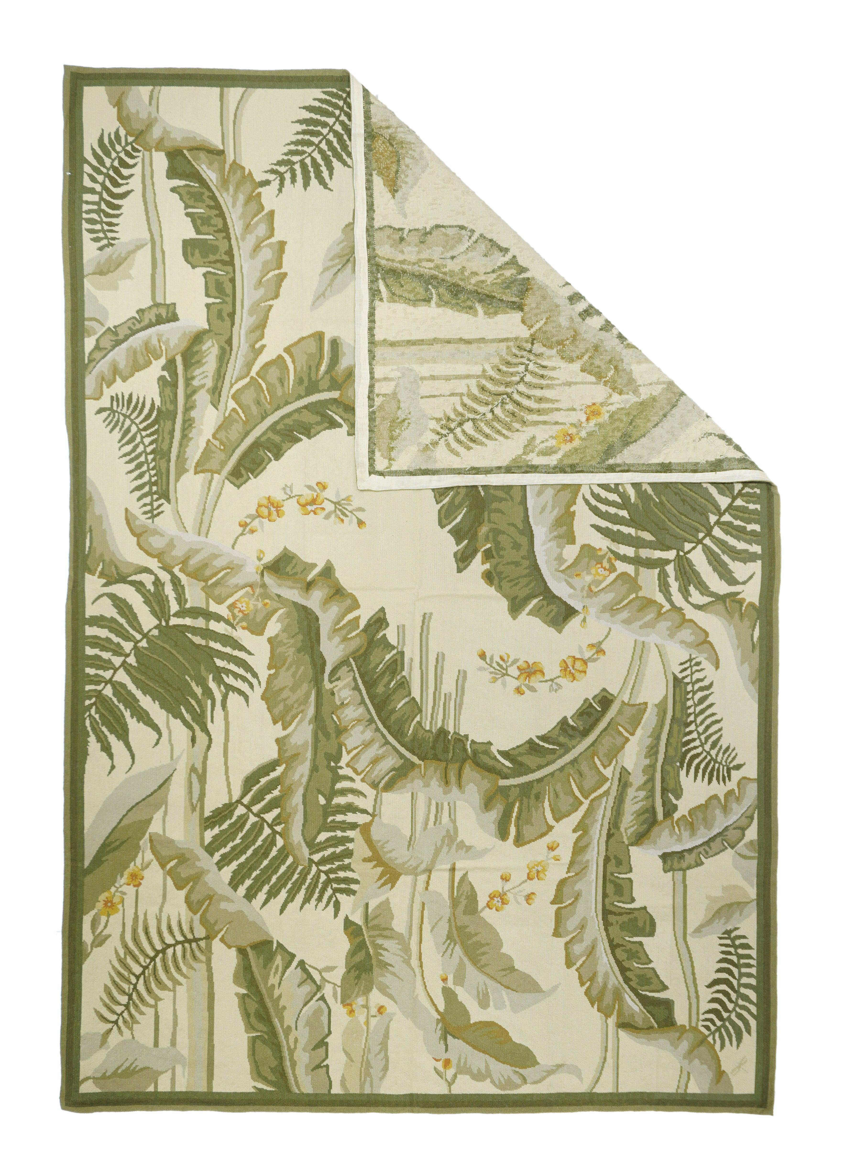 French Aubusson Design Rug 5'11'' x 9'0