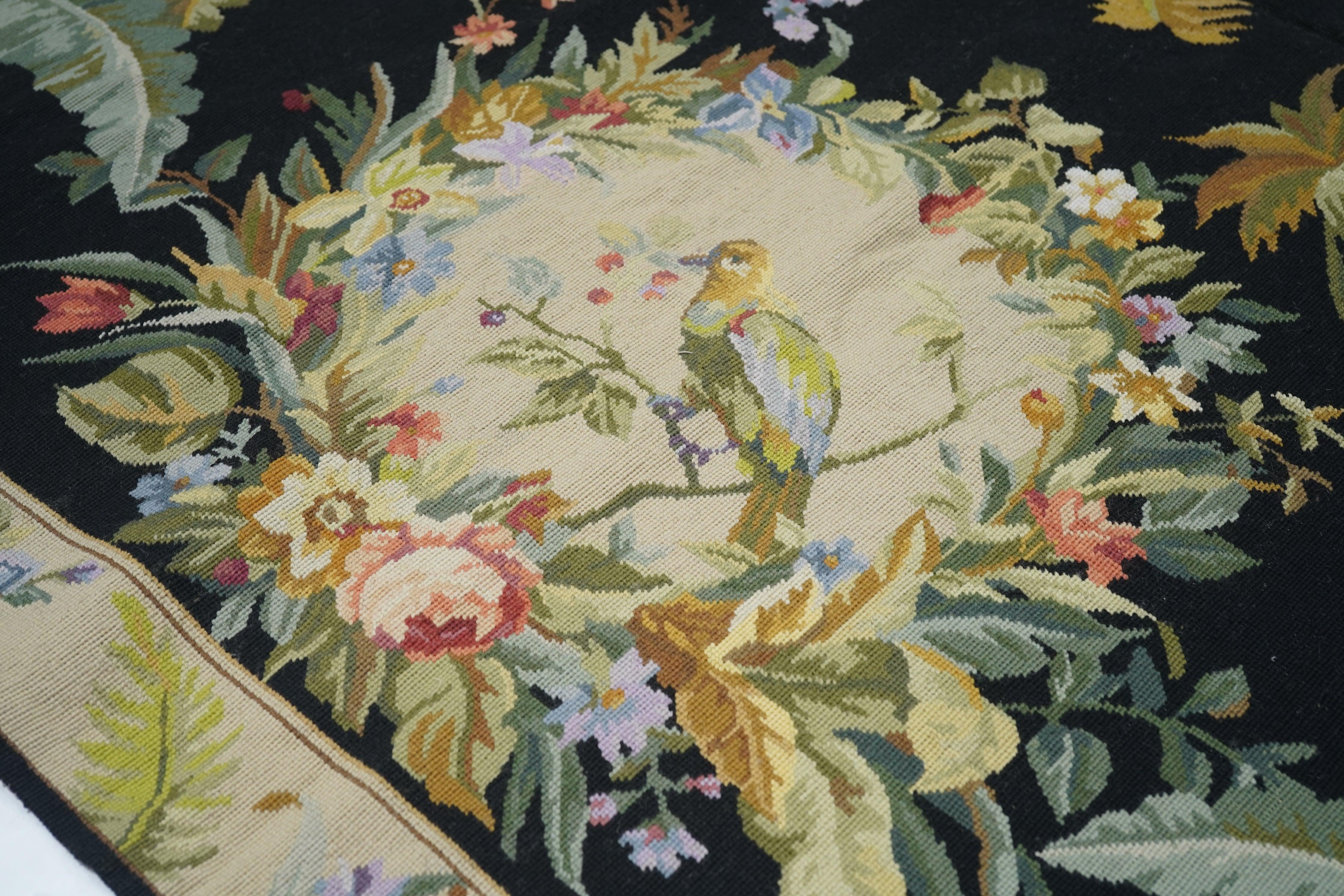 French Aubusson Design Rug 5'11'' x 9'0