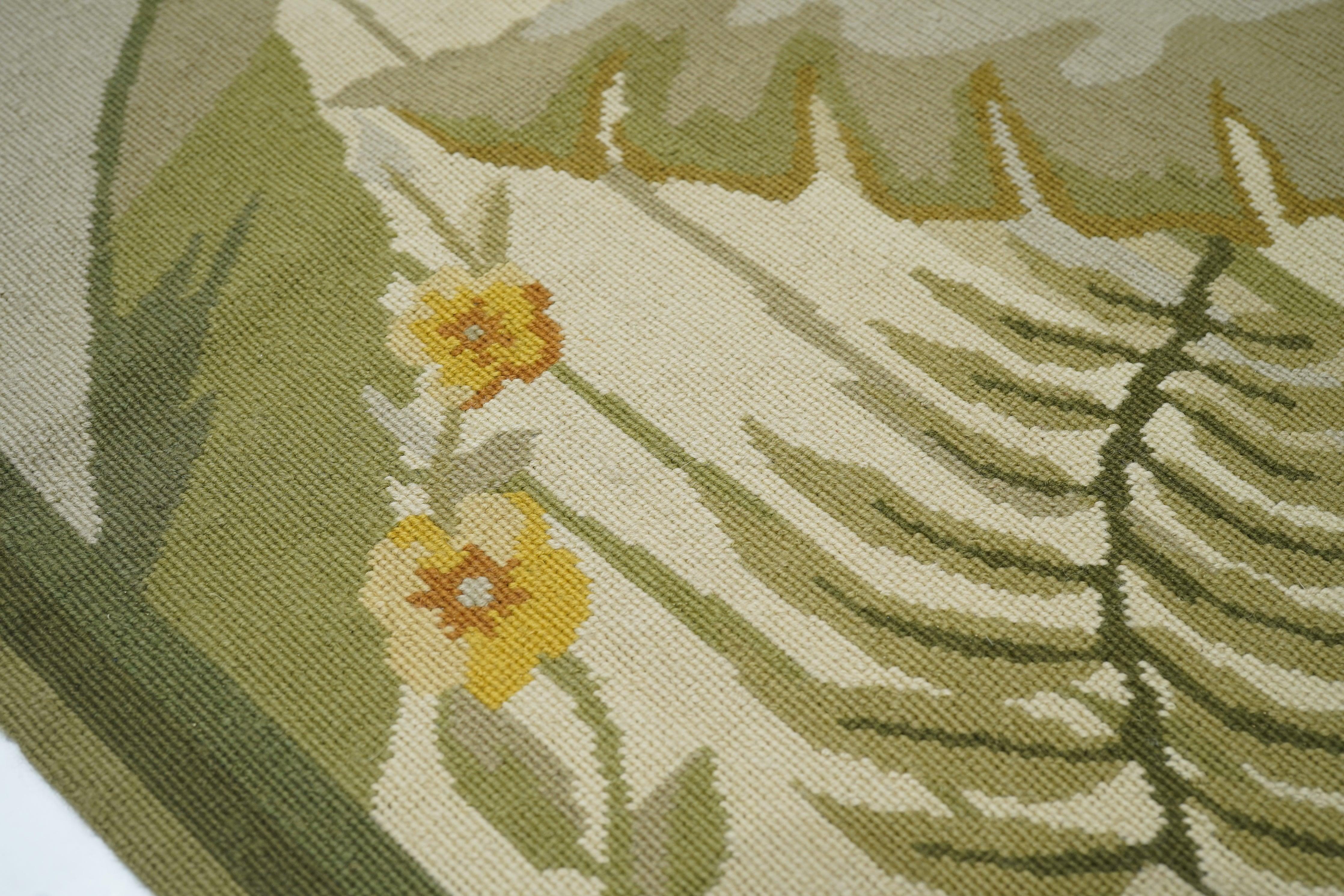 French Aubusson Design Rug 5'11'' x 9'0