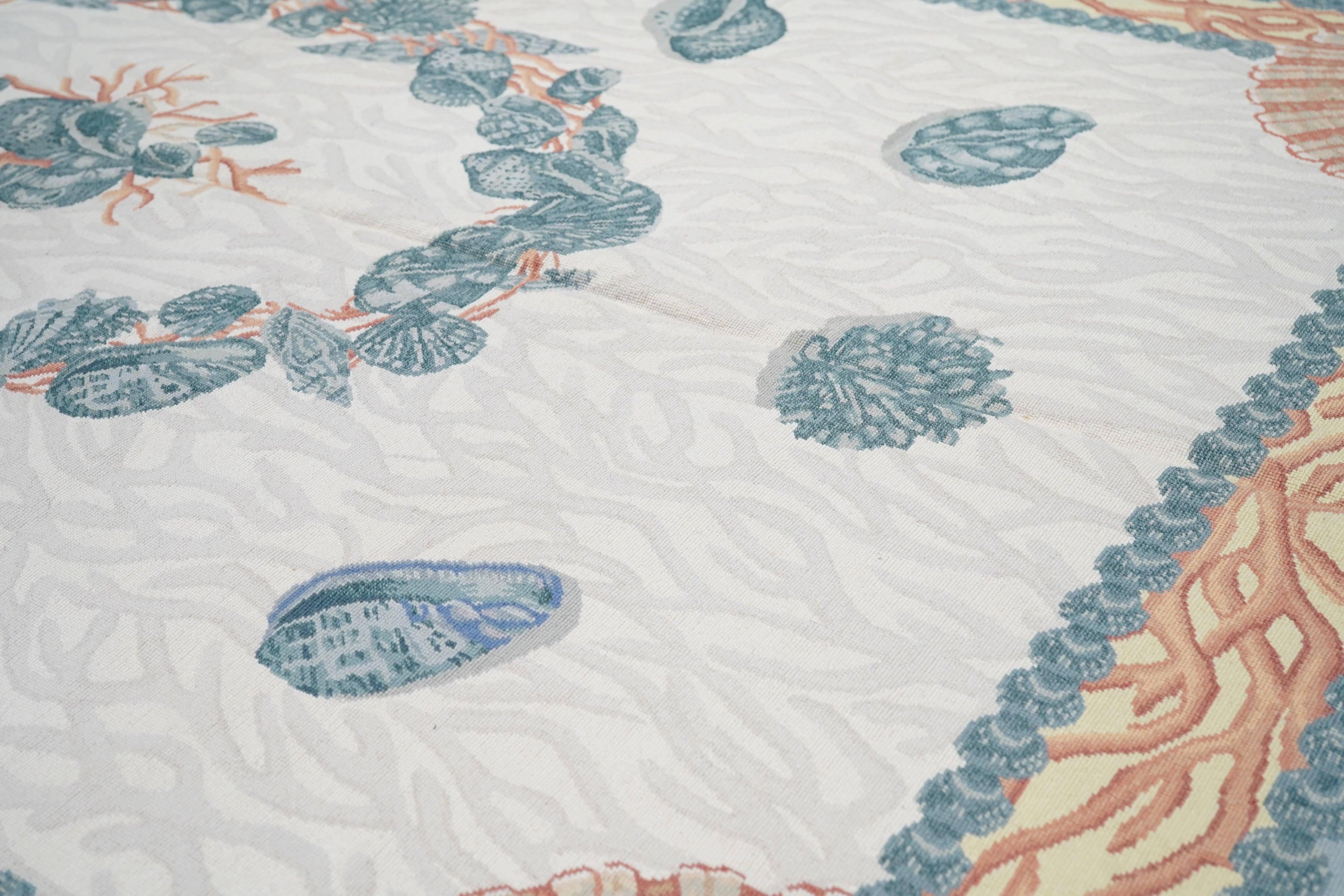 Französischer Aubusson-Design-Teppich 5'11'' x 9'0