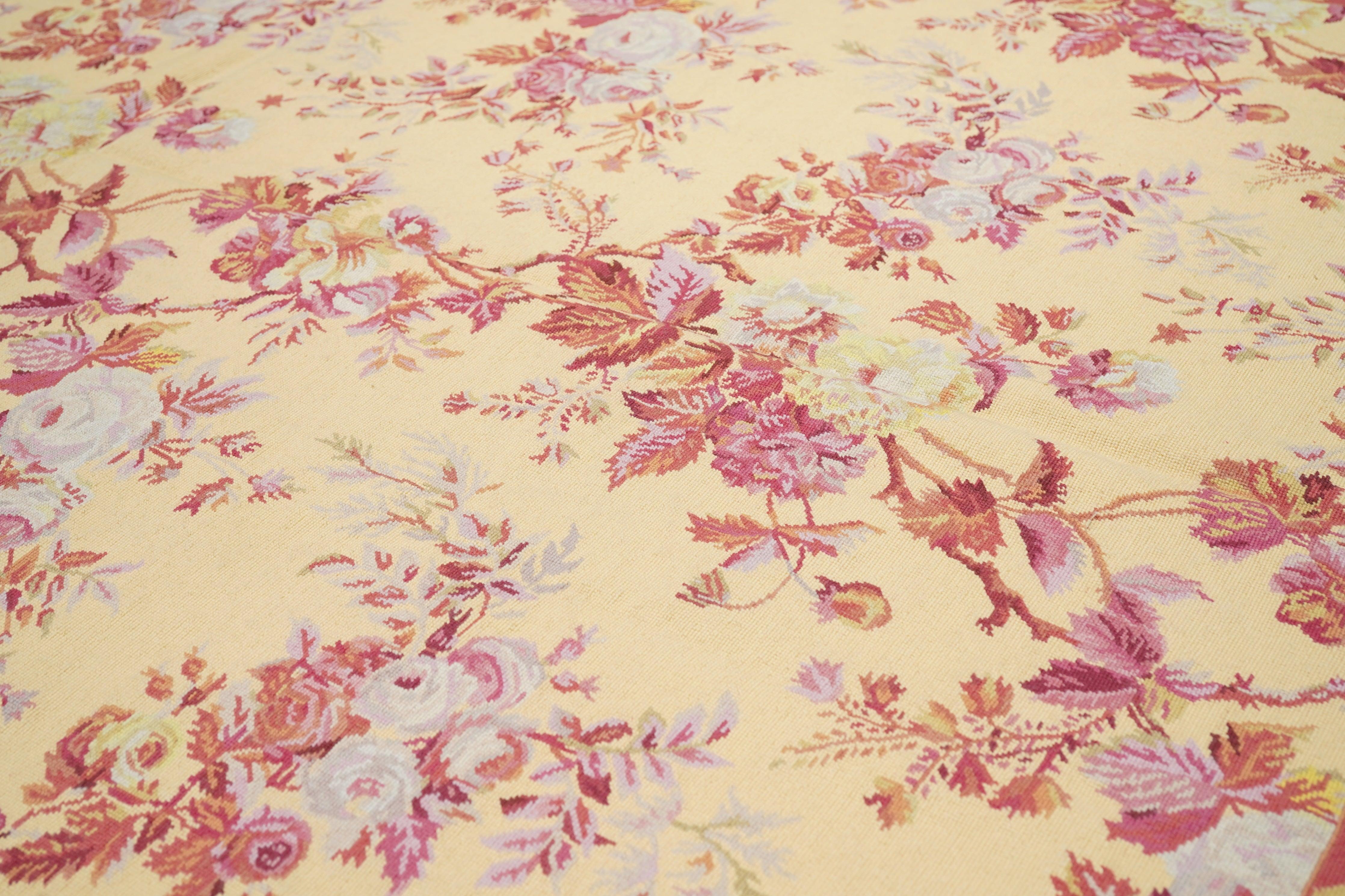 Contemporary French Aubusson Design Rug 5'11'' x 9'0