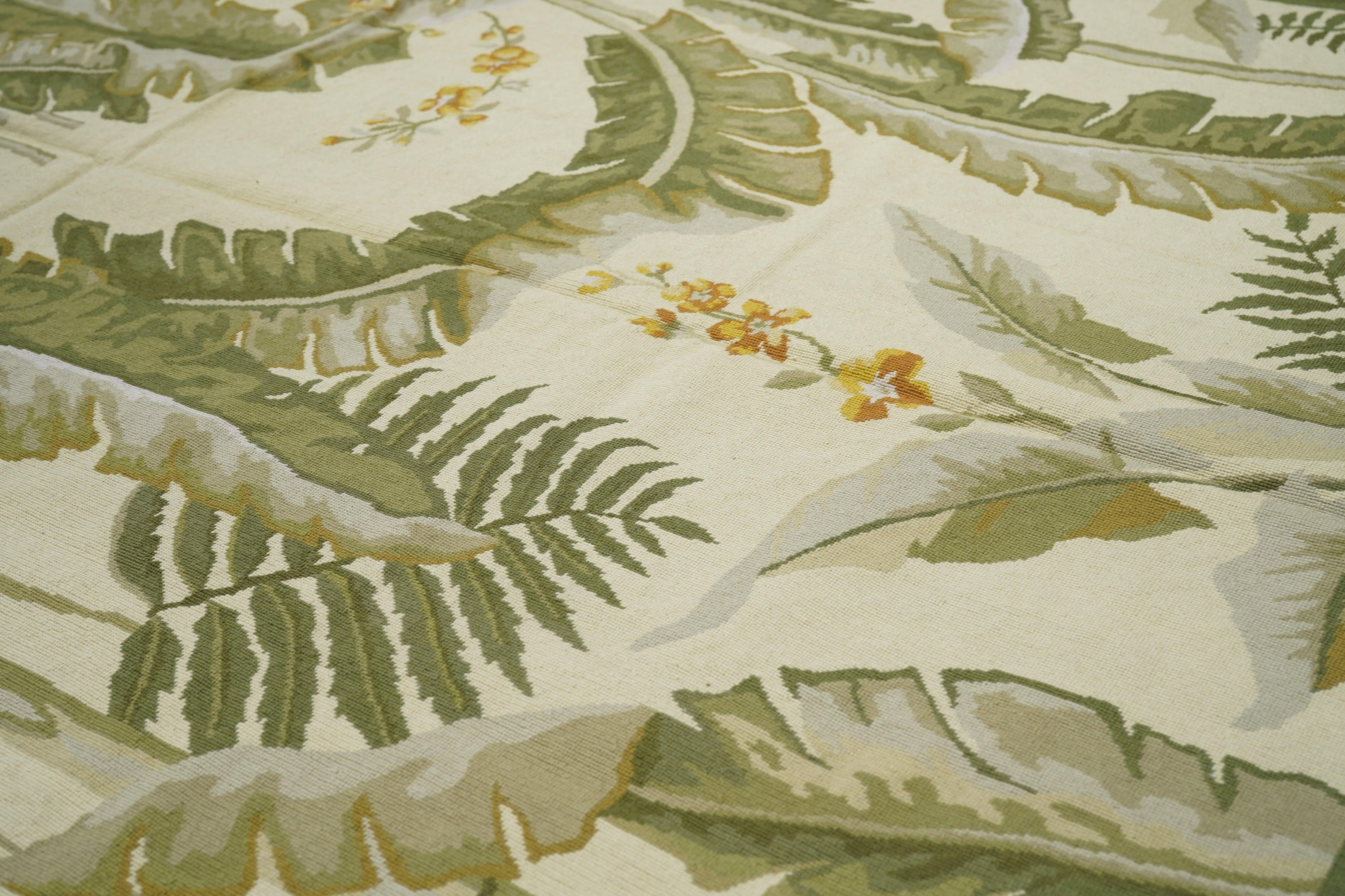 Contemporary French Aubusson Design Rug 5'11'' x 9'0