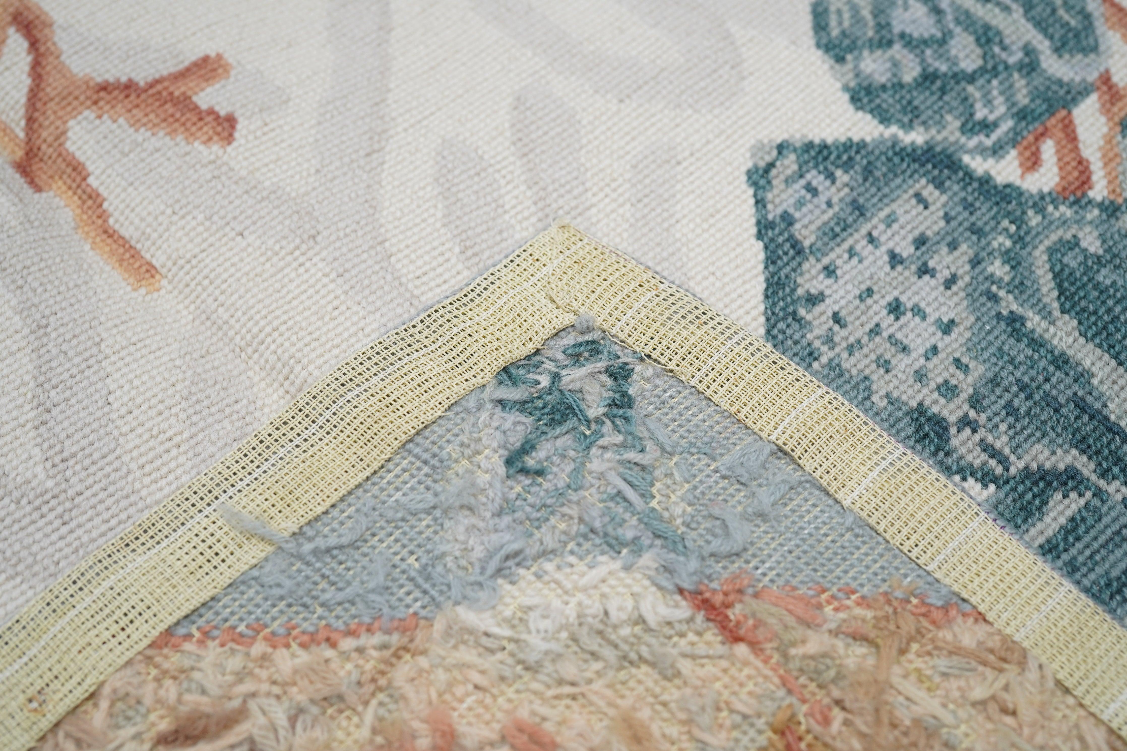 Französischer Aubusson-Design-Teppich 5'11'' x 9'0