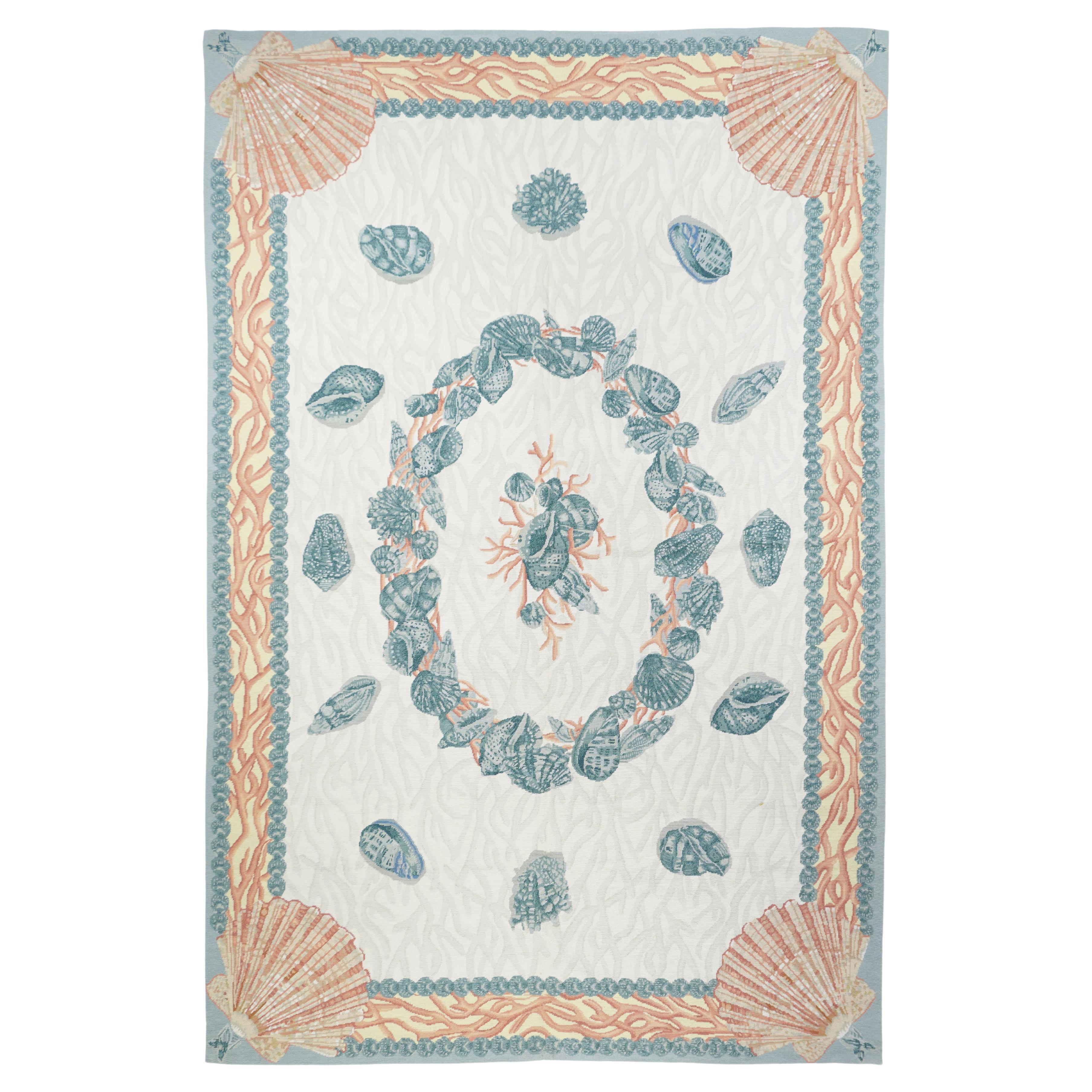 French Aubusson Design Rug 5'11'' x 9'0"