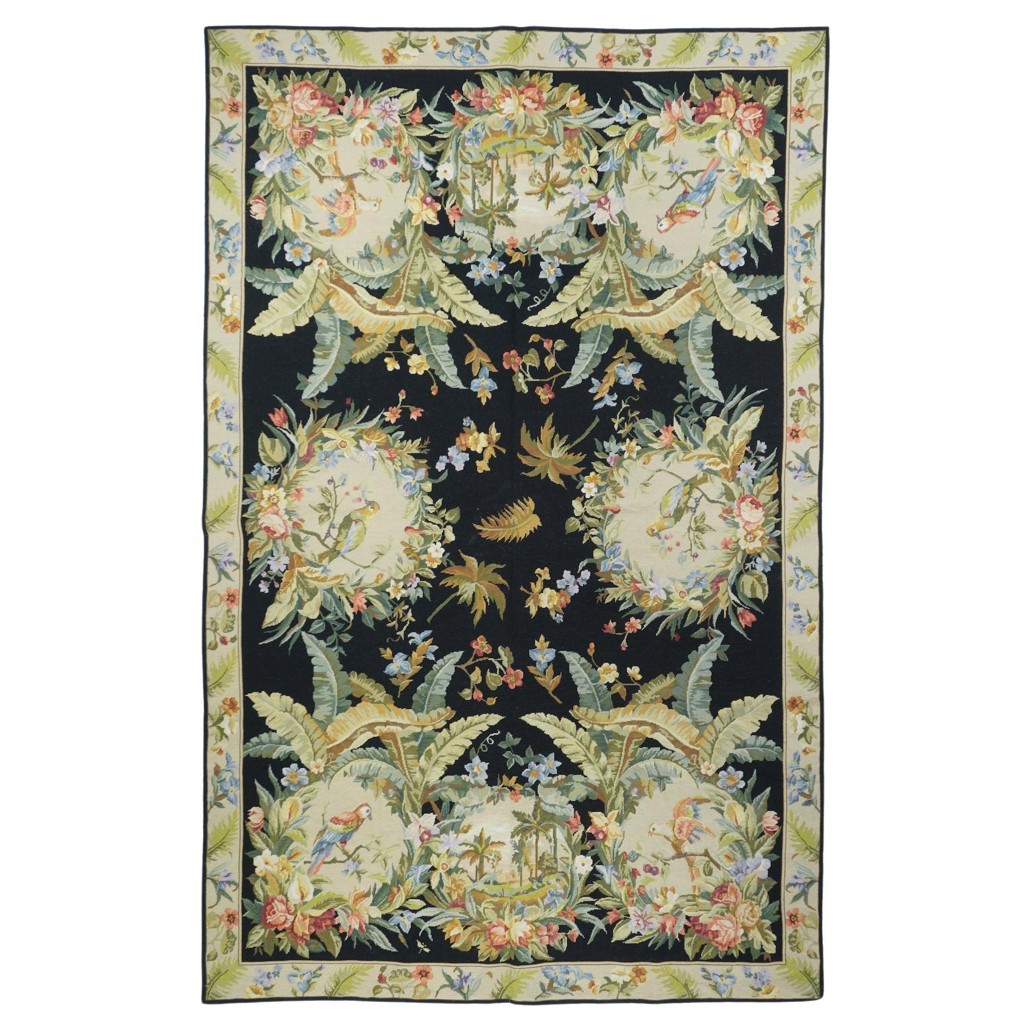 French Aubusson Design Rug 5'11'' x 9'0"