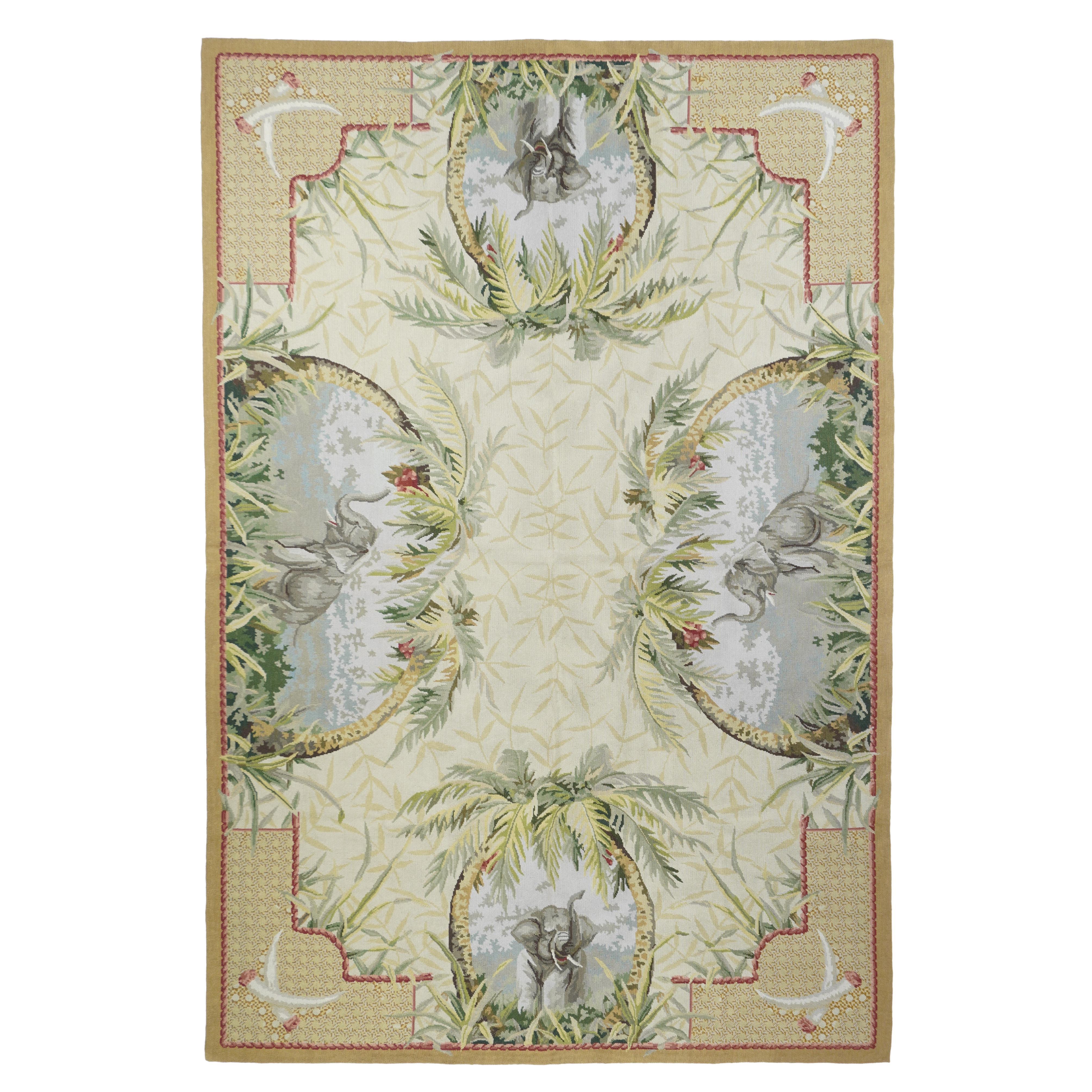 French Aubusson Design Rug 5'11'' x 9'0"