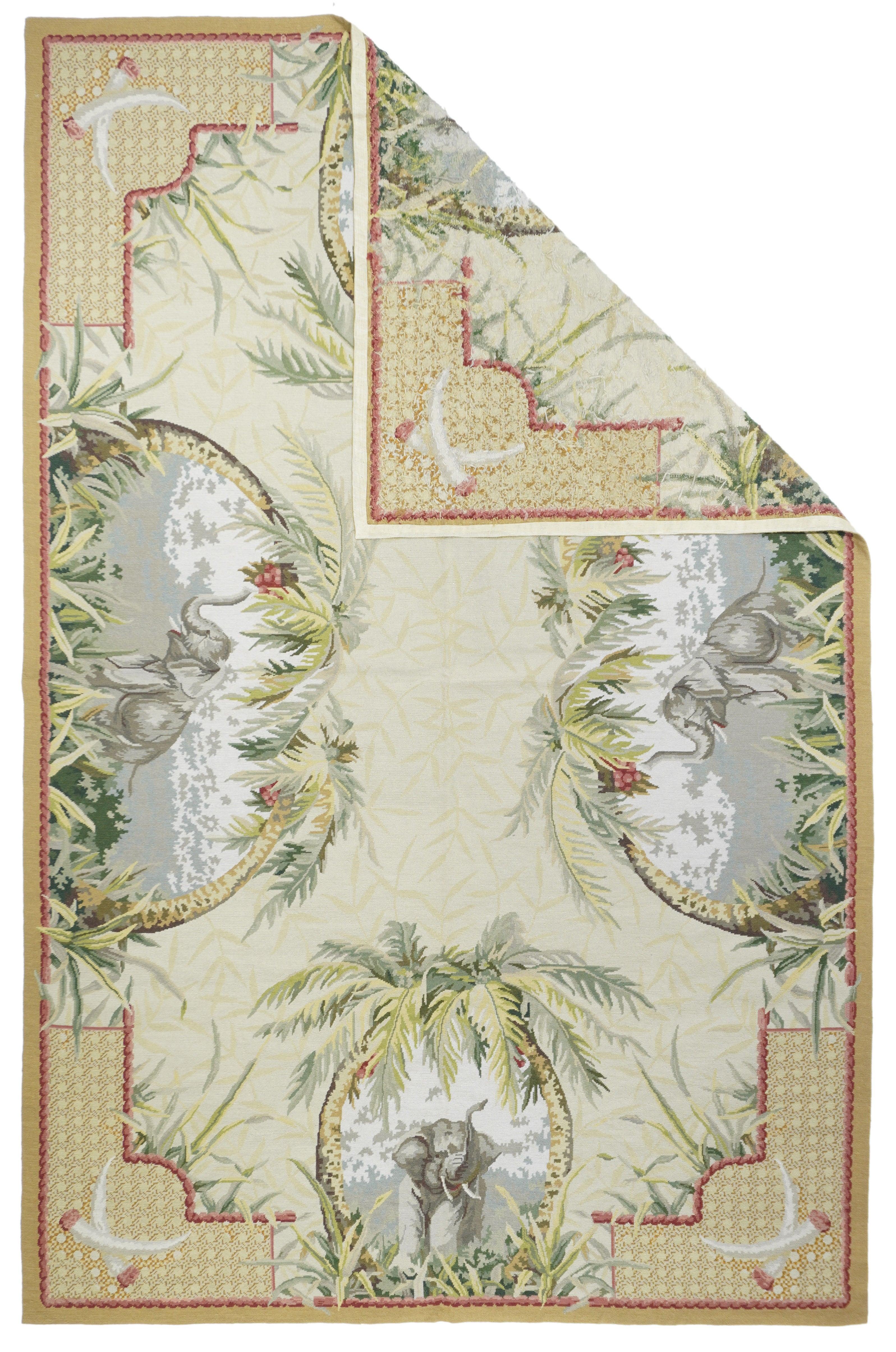 Tappeto francese Aubusson Design 5'11'' x 9'1''.