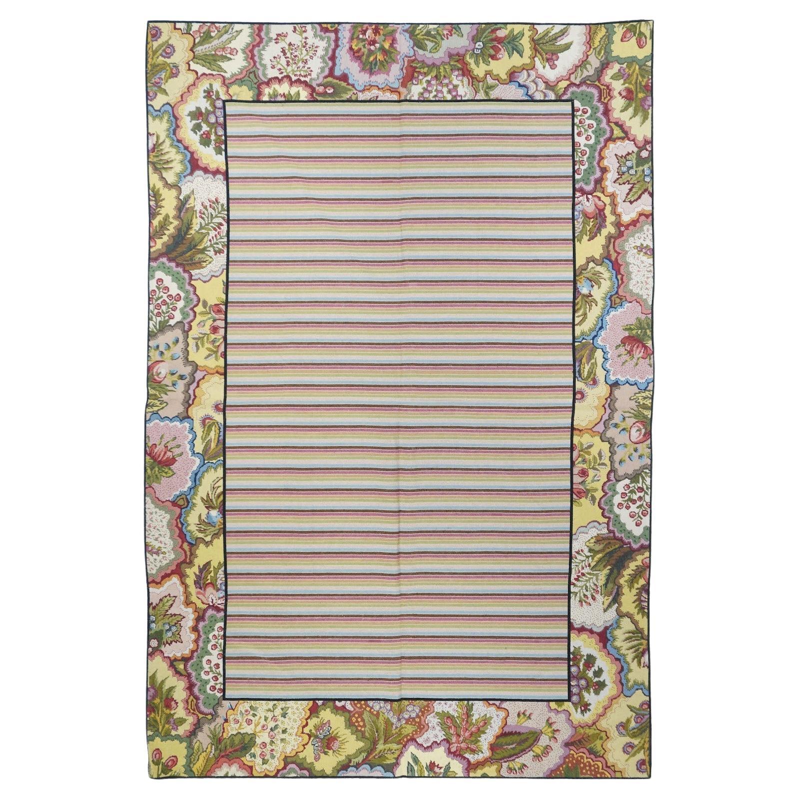 French Aubusson Design Rug 5'11'' x 9'1''