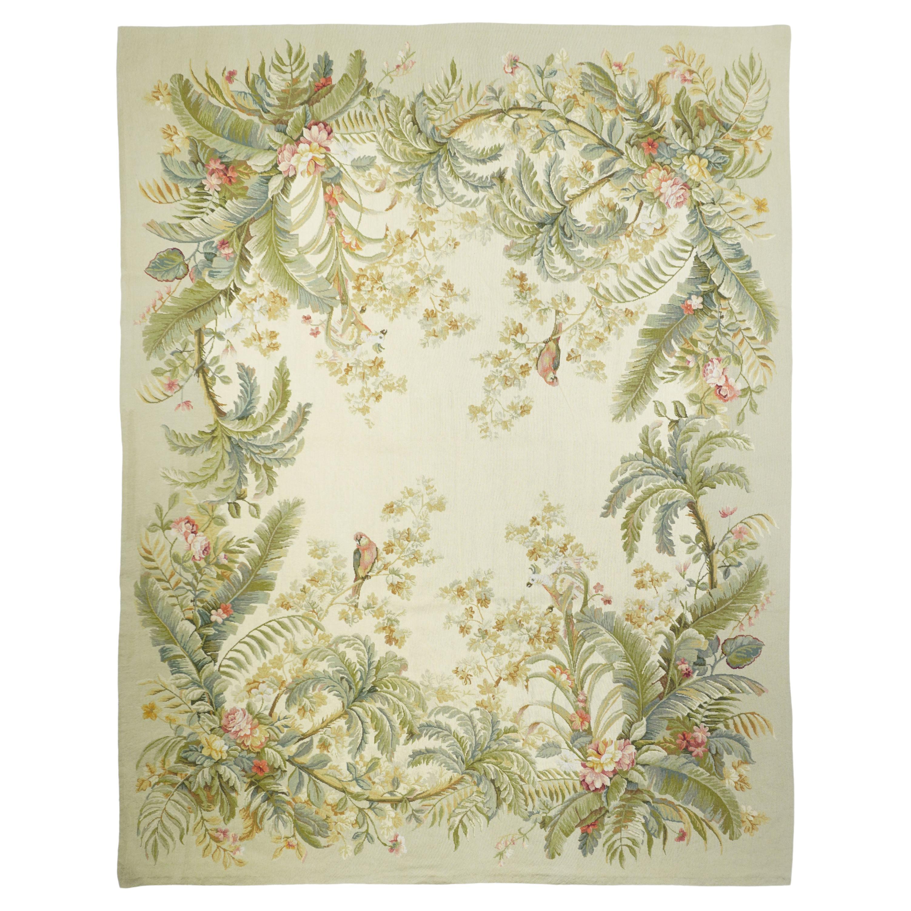 French Aubusson Design Rug 7'10'' x 9'10''