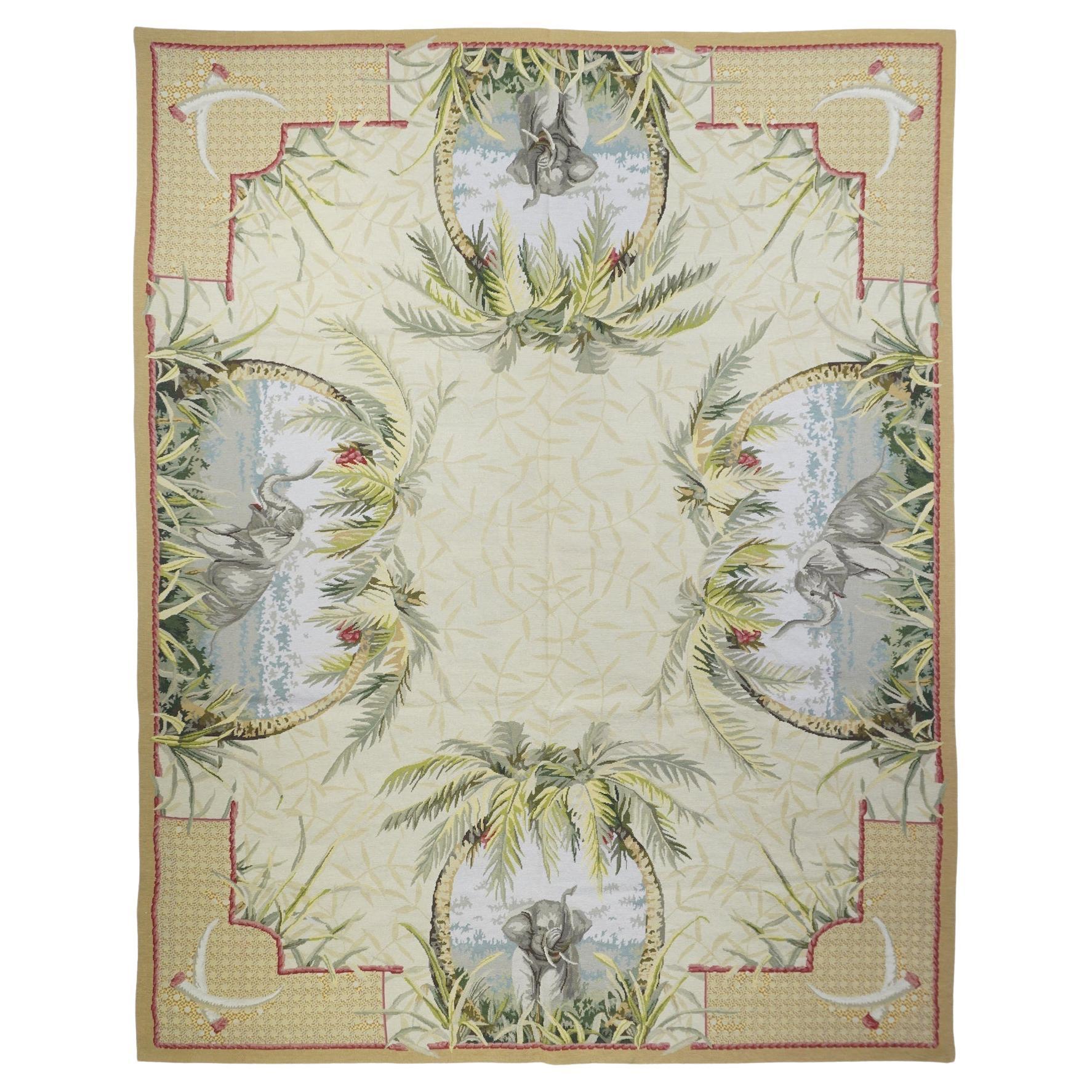 French Aubusson Design Rug 7'10'' x 9'11''