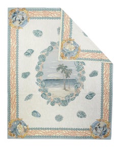 Alfombra francesa de diseño Aubusson 8' x 10'