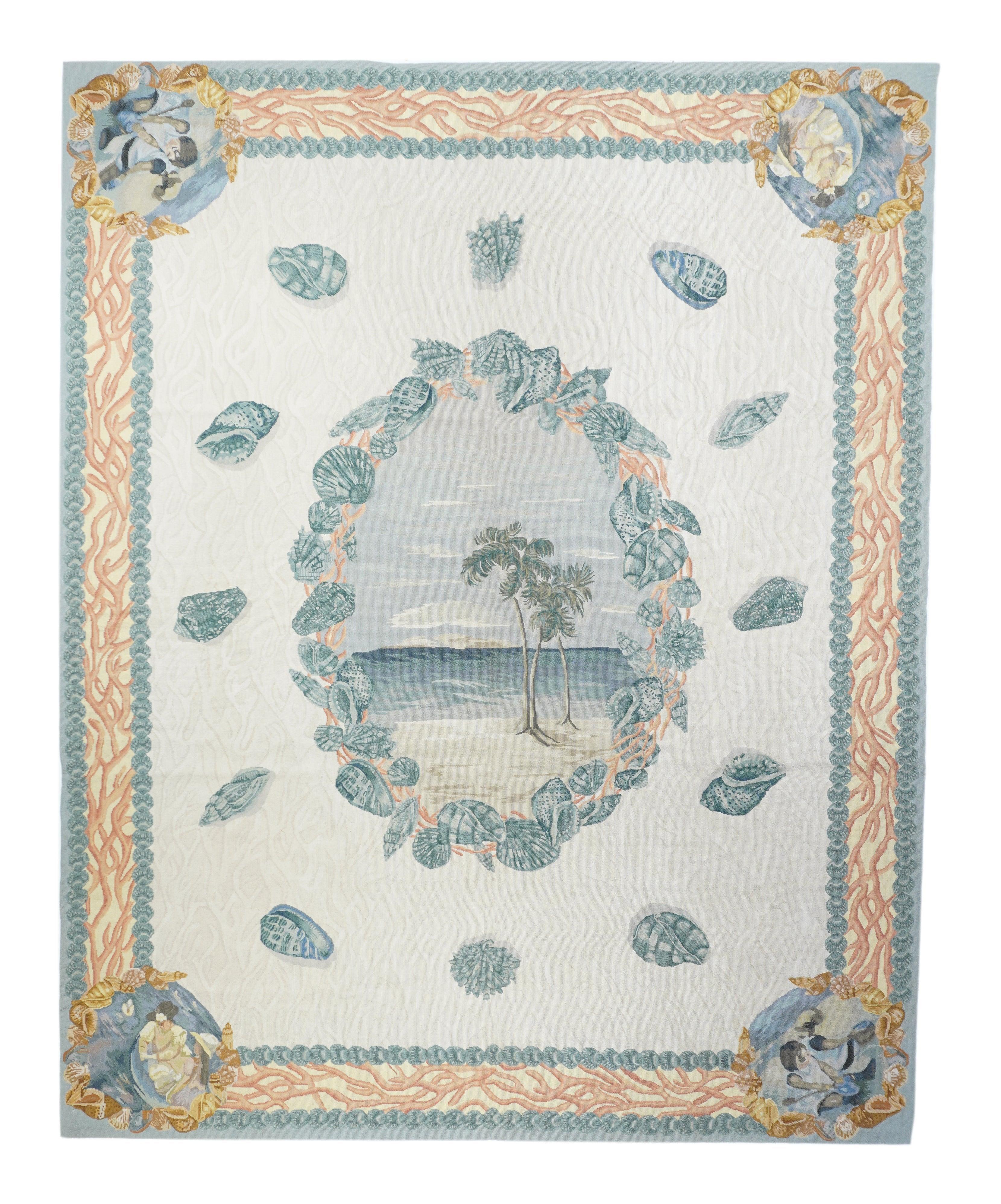 French Aubusson Design Rug 8' x 10' In New Condition For Sale In New York, NY