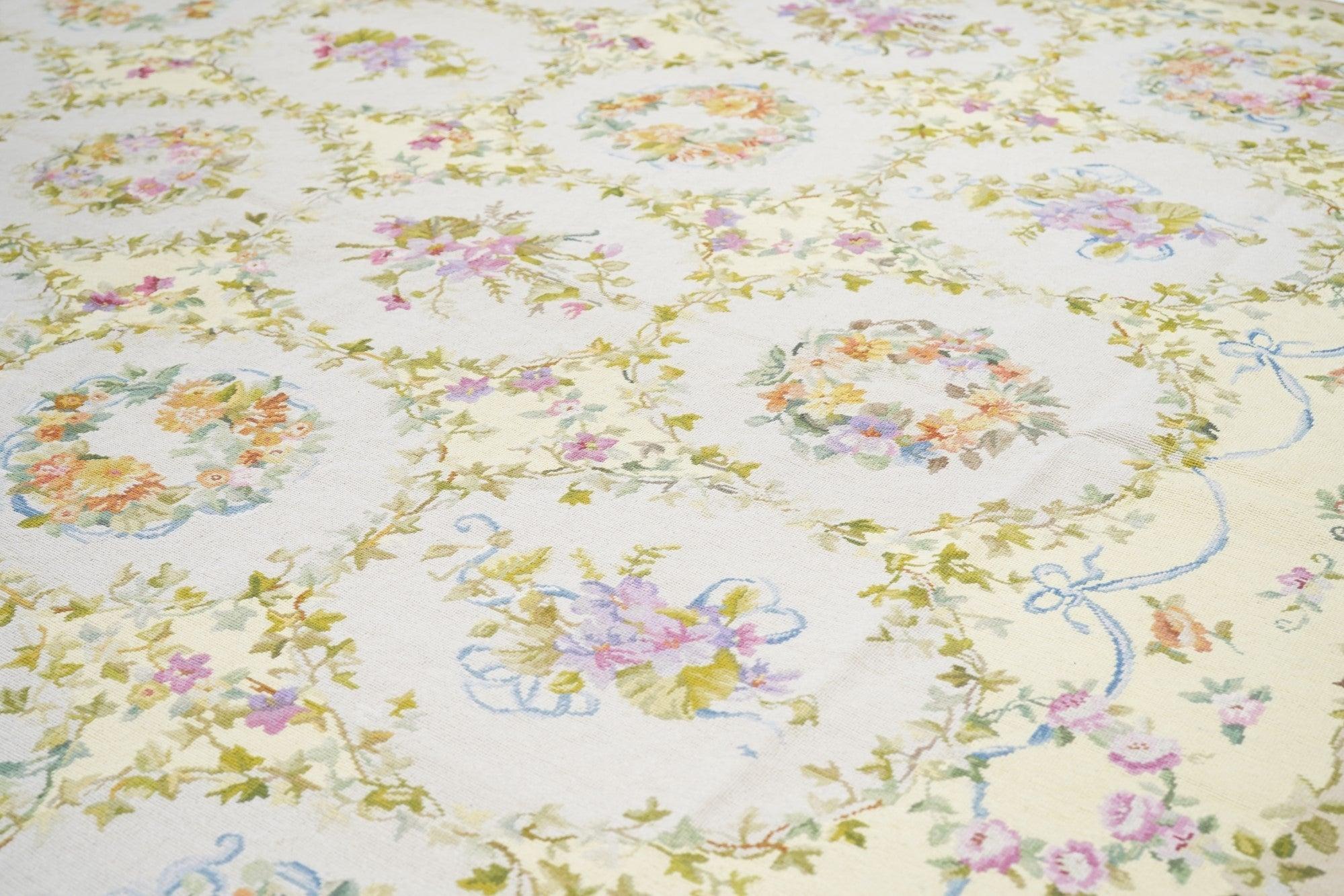 XXI secolo e contemporaneo Tappeto design francese Aubusson 8' x 10' in vendita
