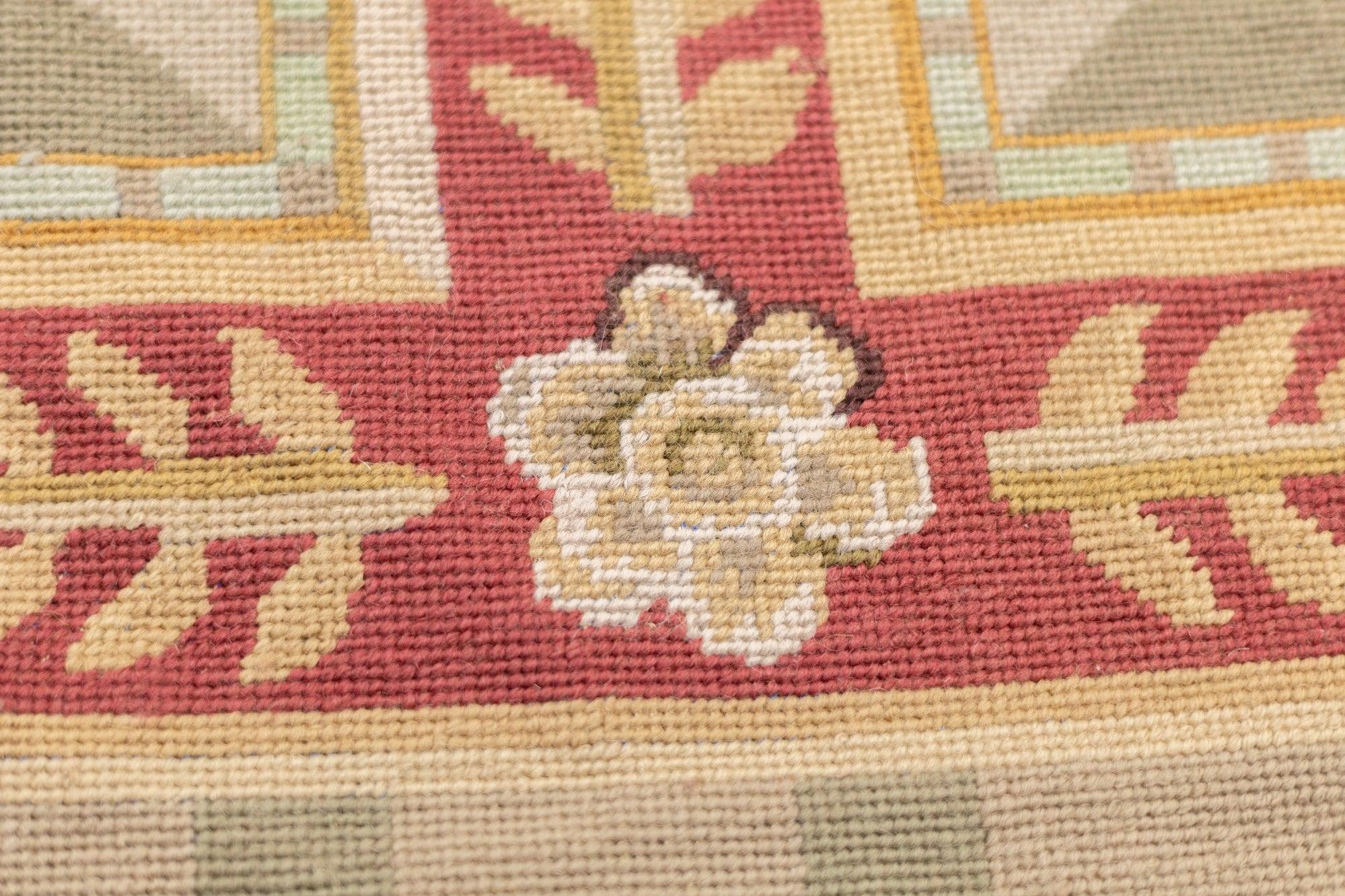 Wool French Aubusson Design Rug 8' x 10' For Sale