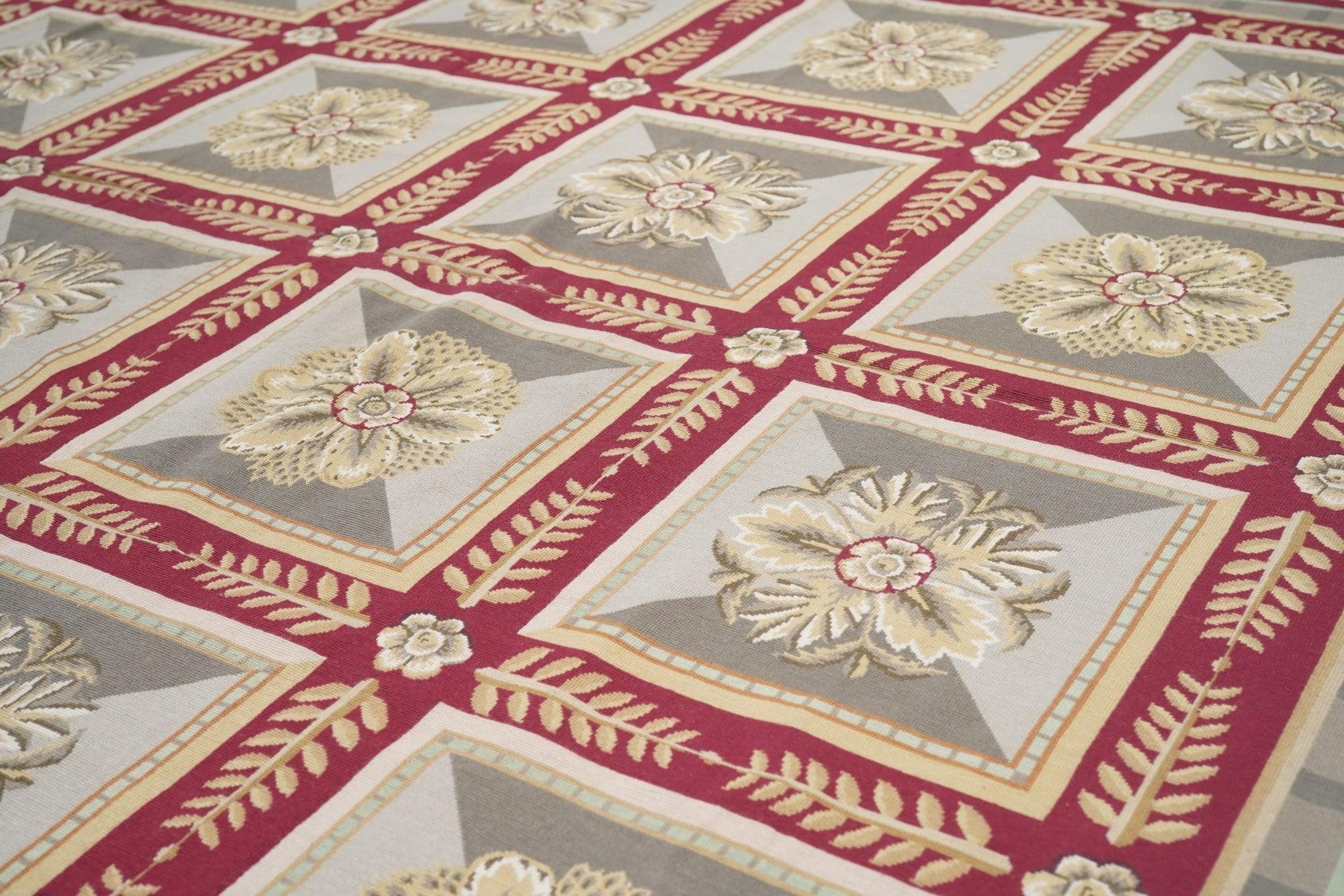 Lana Tappeto design francese Aubusson 8' x 10' in vendita