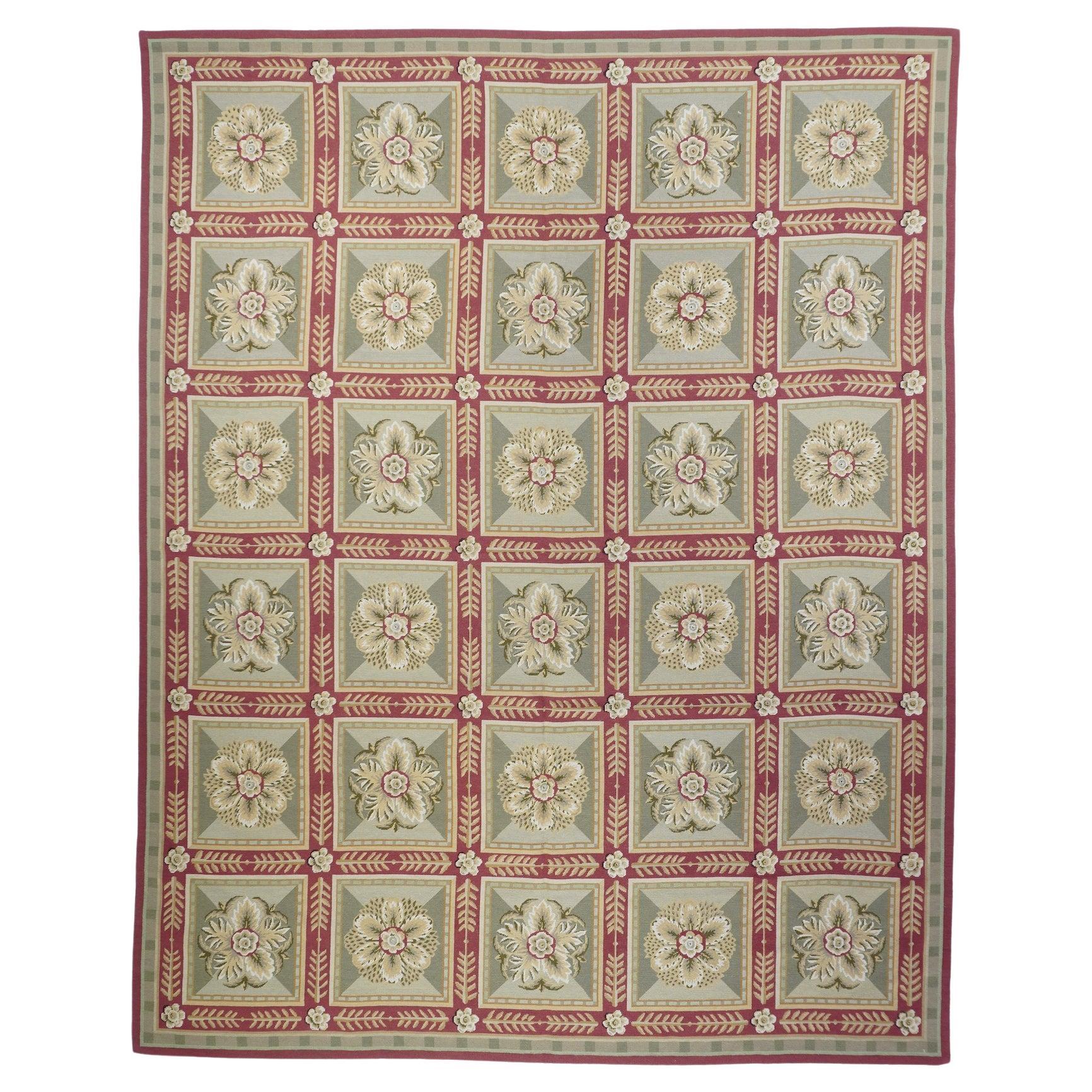 French Aubusson Design Rug 8' x 10' For Sale
