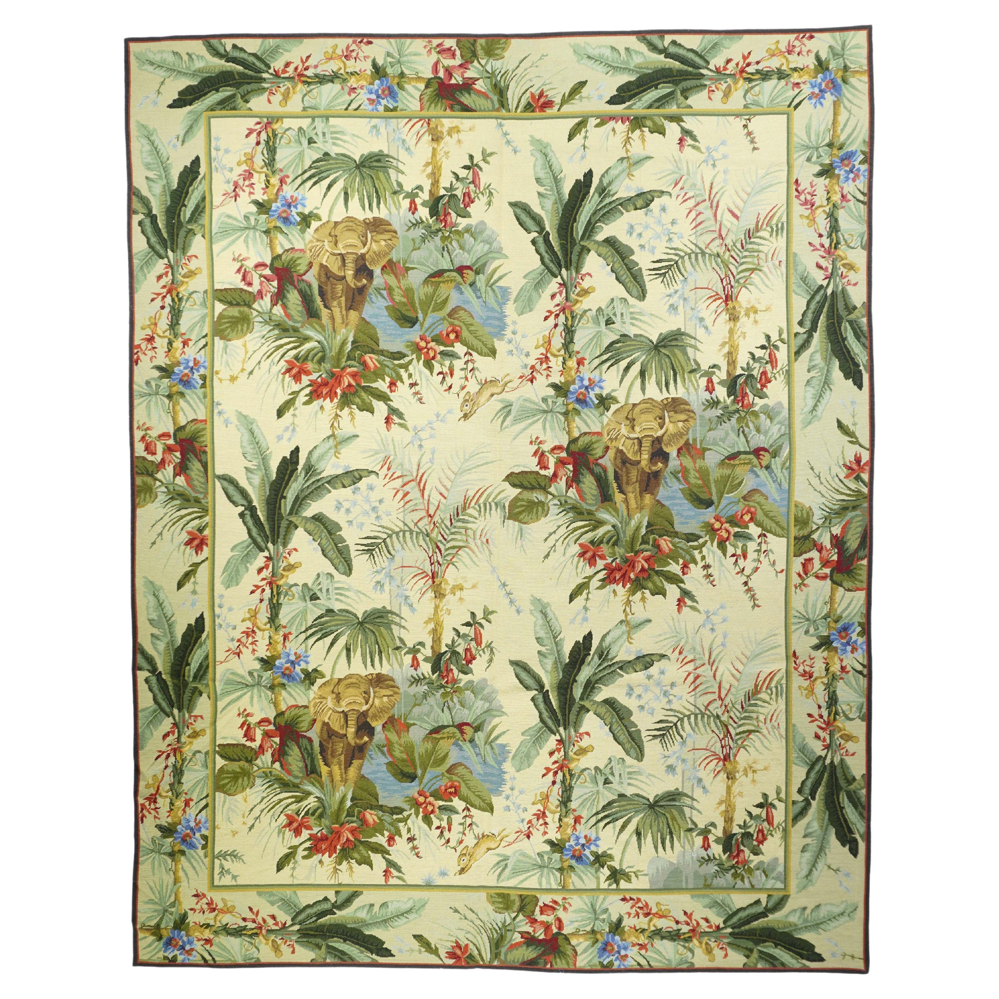 French Aubusson Design Rug 8'0" x 10'0" For Sale