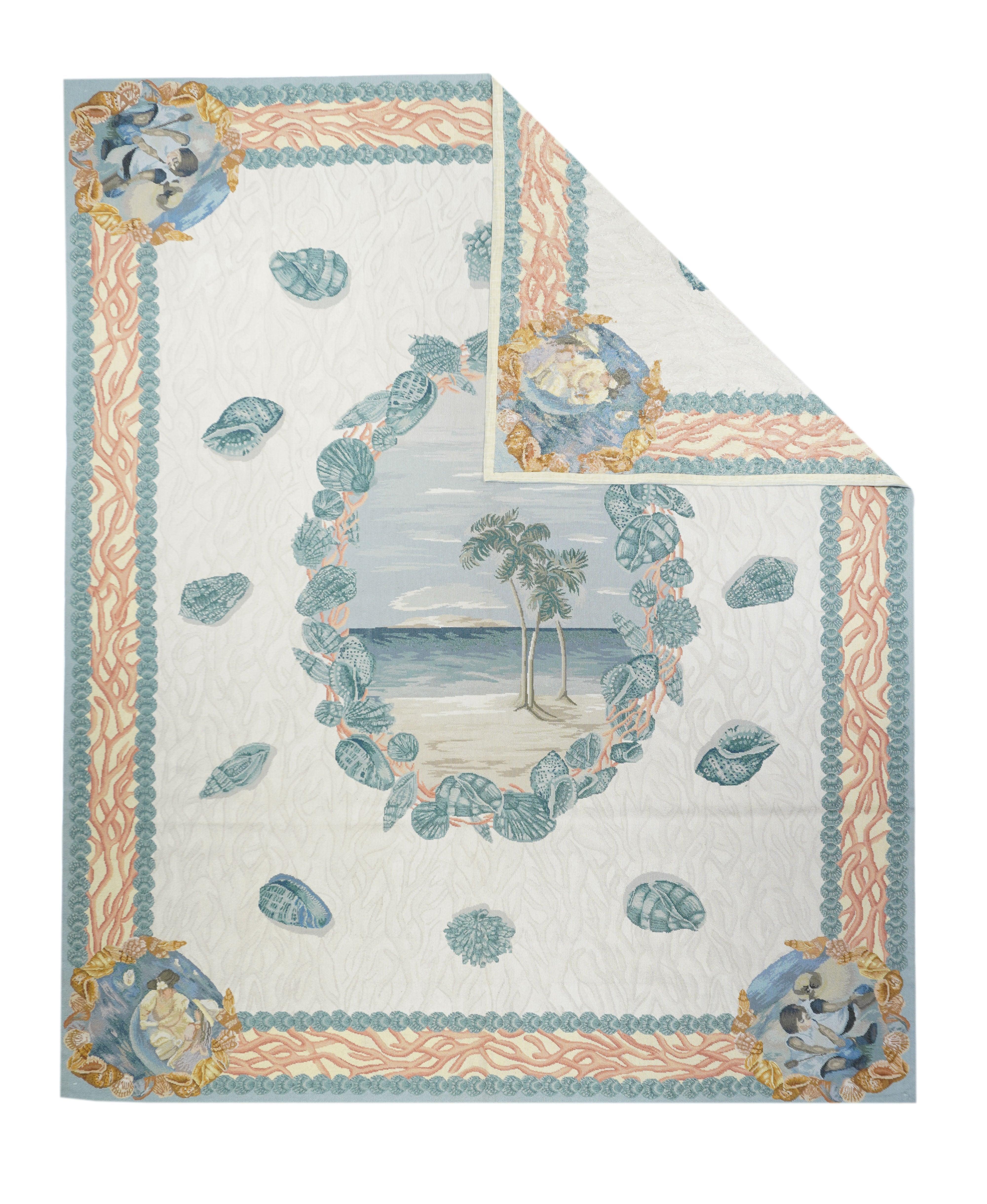 Französisch Aubusson Design Teppich 8'0